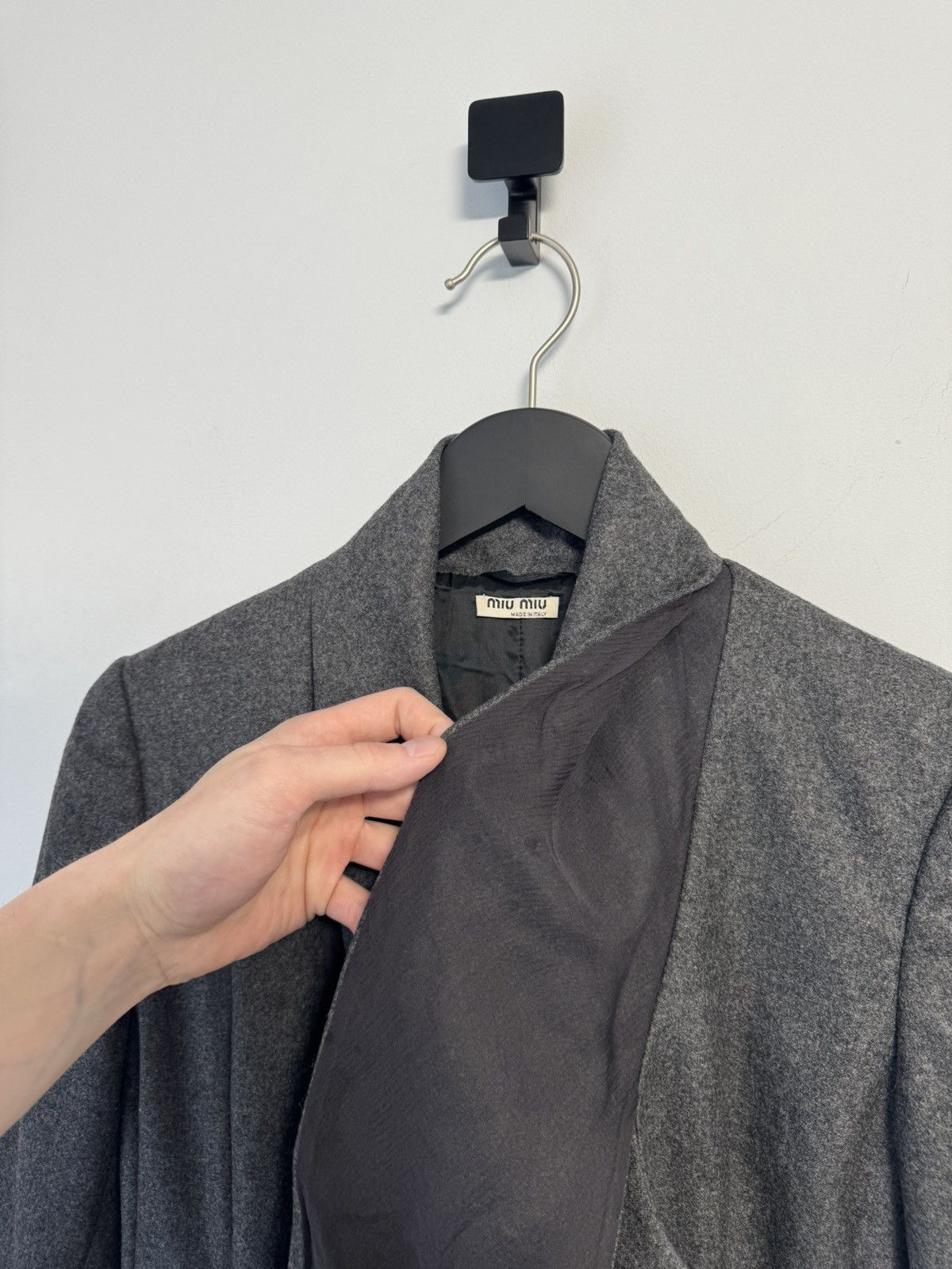 Miu Miu Miu Miu Vintage Fleece Wool Gray Blazer Jacket Size 40 Size S / US 4 / IT 40 - 15 Thumbnail