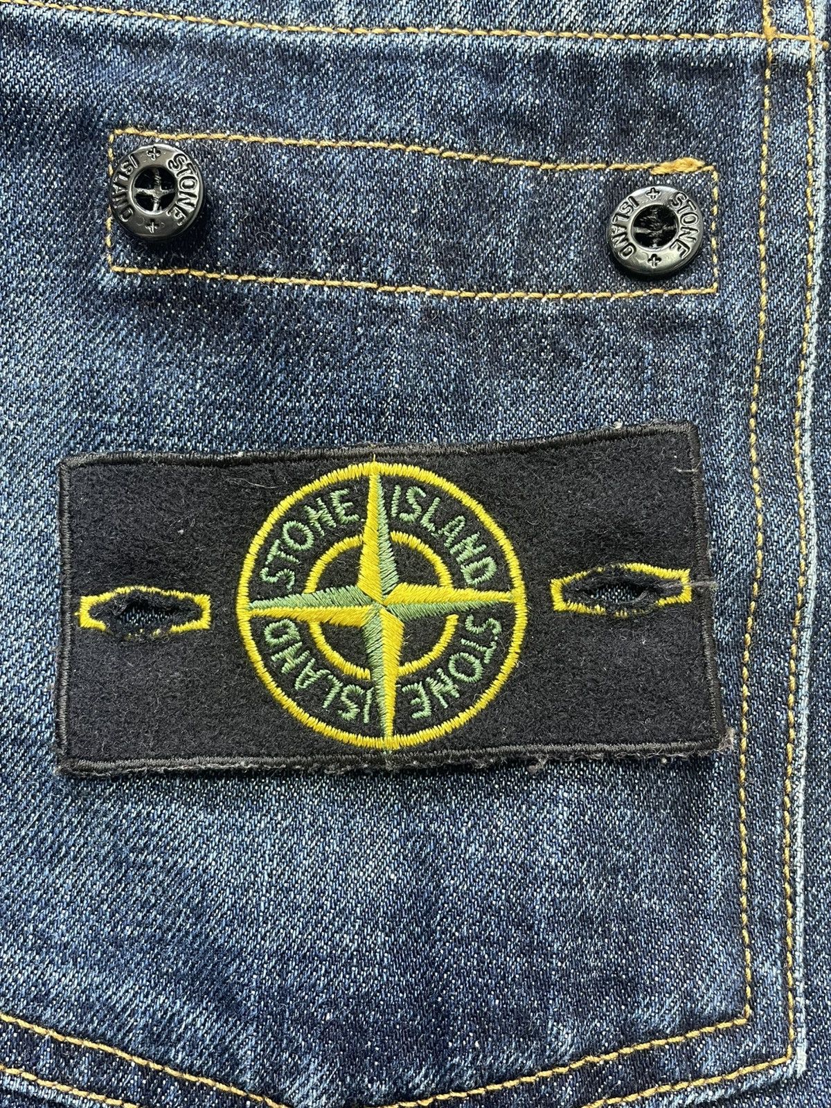 Stone Island Vintage Stone Island Baggy Denim Jeans Patch Logo 90s Y2k Size US 32 / EU 48 - 8 Thumbnail