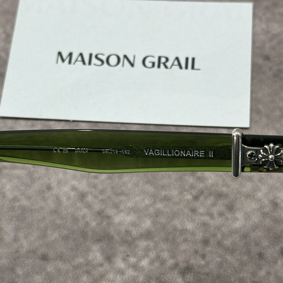 Chrome Hearts CHROME HEARTS VAGILLIONAIRE II DARK OLIVE EYEWEAR Size ONE SIZE - 5 Thumbnail