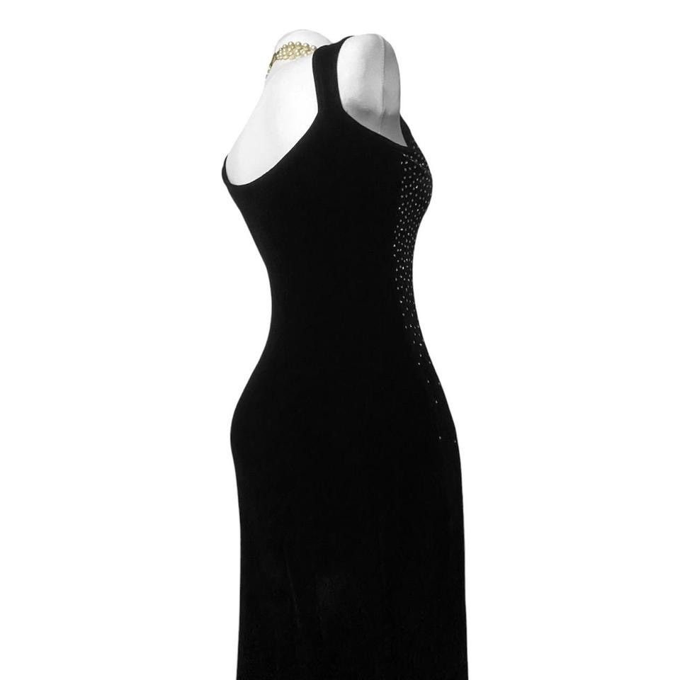 Vintage Beautiful maxi velvet dress with crystals Size M / US 6-8 / IT 42-44 - 3 Thumbnail