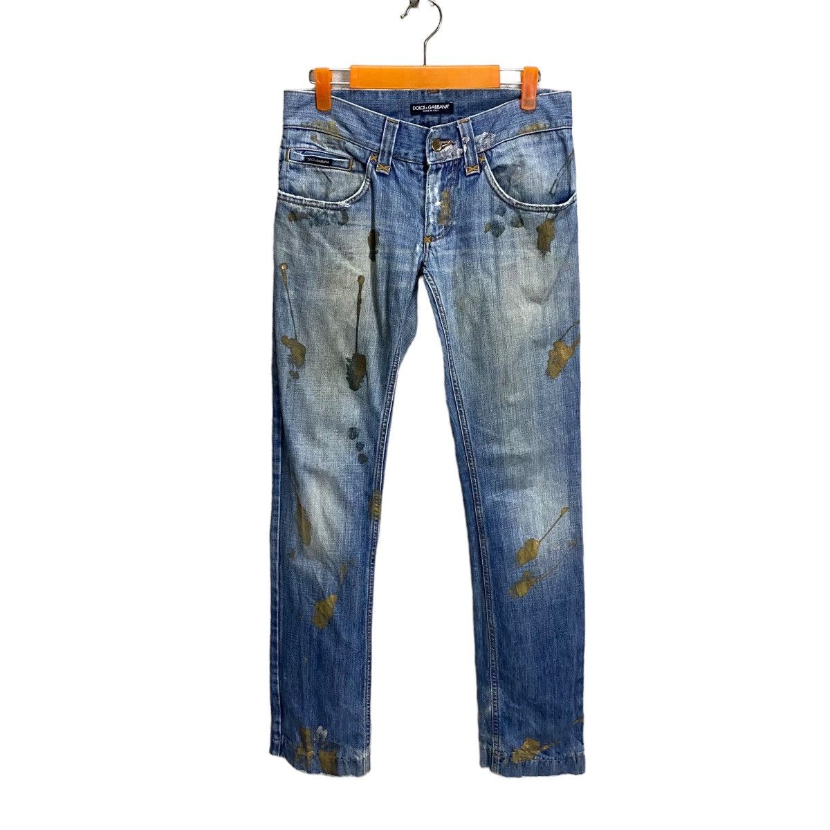 Dolce & Gabbana Dolce & Gabbana paint distressed denim Size US 31 - 3 Thumbnail