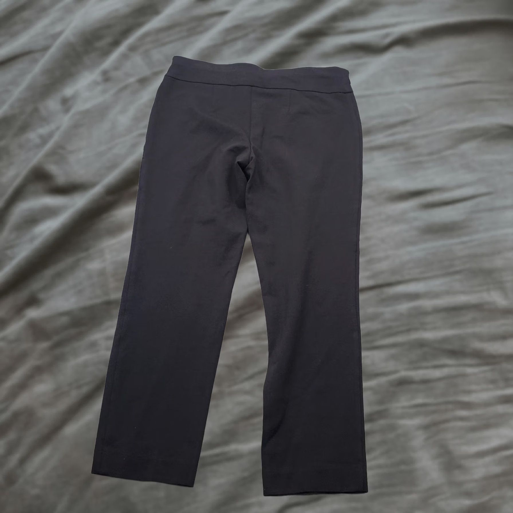 Nine West Nine West Womens Black Woven Ankle Pants Flat Front Stretch; Size M Size 32" / US 10 / IT 46 - 1 Thumbnail