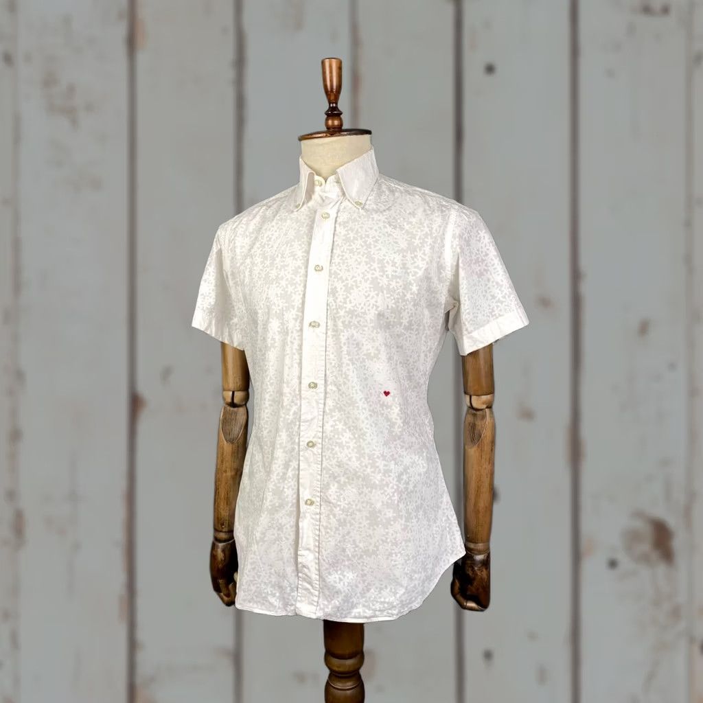 Moschino Moschino Shirt Mens Size 40 White Short Sleeve Button Down Slim Fit Size US L / EU 52-54 / 3 - 1 Thumbnail