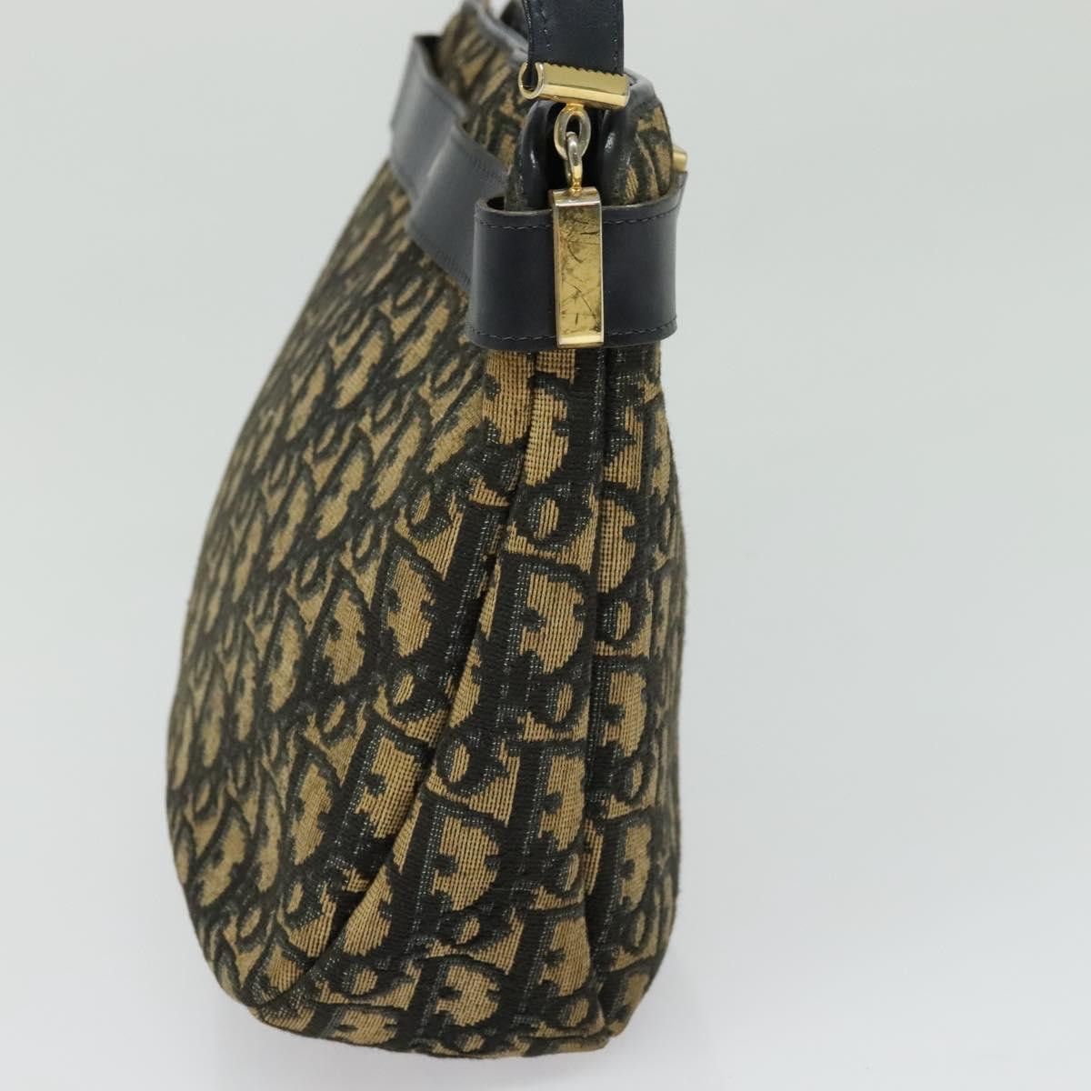 Dior DIOR Trotter Canvas Shoulder Bag Navy Gold Size ONE SIZE - 4 Thumbnail
