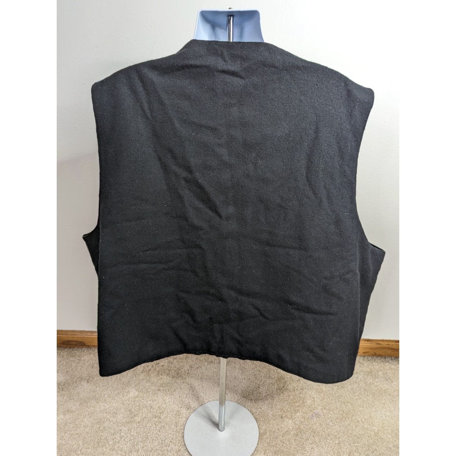 Vintage VINTAGE 90s Quilted Black Leather Biker Vest Men 3XLT Motorcycle Size 59 Pit to Pit 25 Length Size US XXL / EU 58 / 5 - 3 Thumbnail