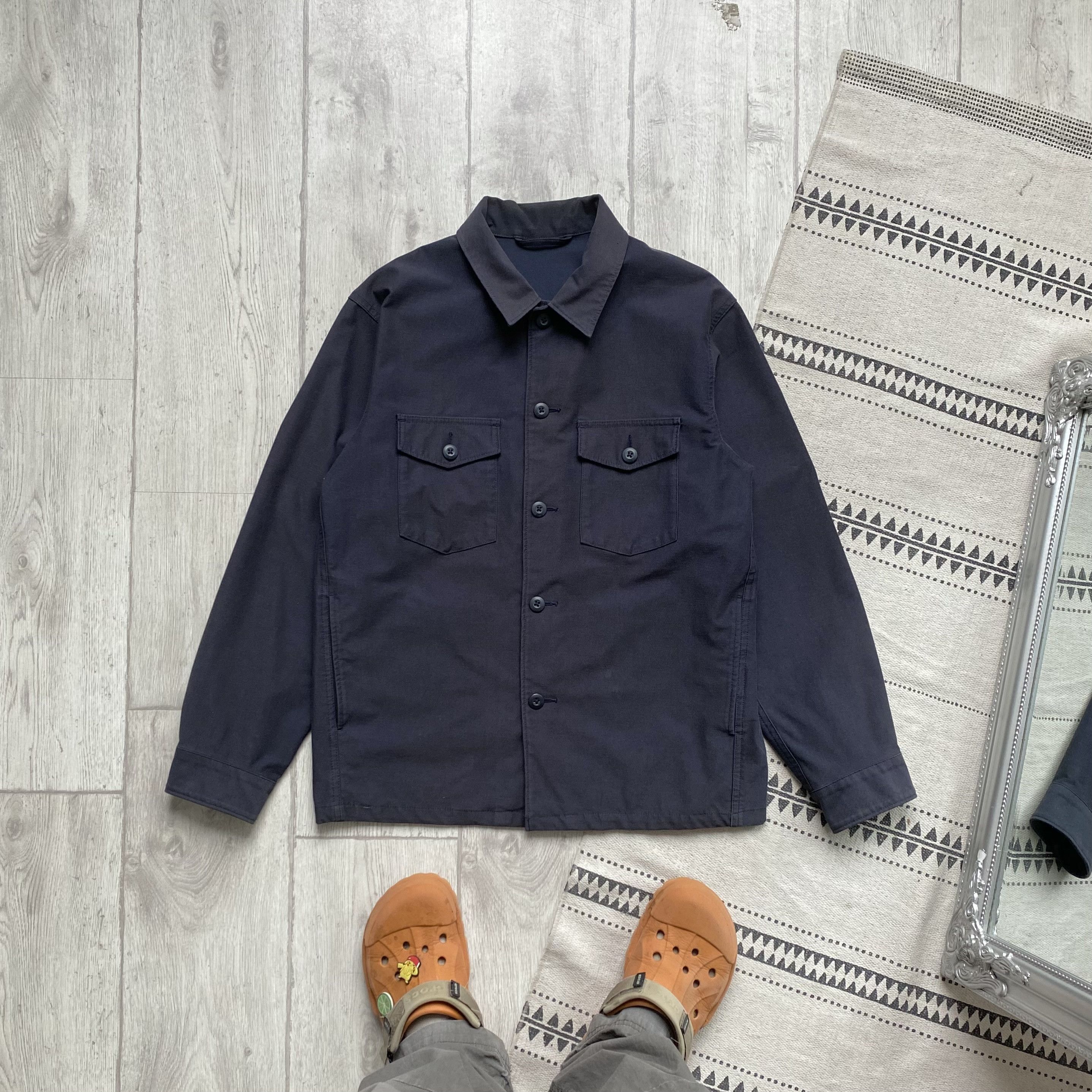 Japanese Brand Vintage Faded Uniqlo French work Style jacket overshirt Size US S / EU 44-46 / 1 - 1 Thumbnail