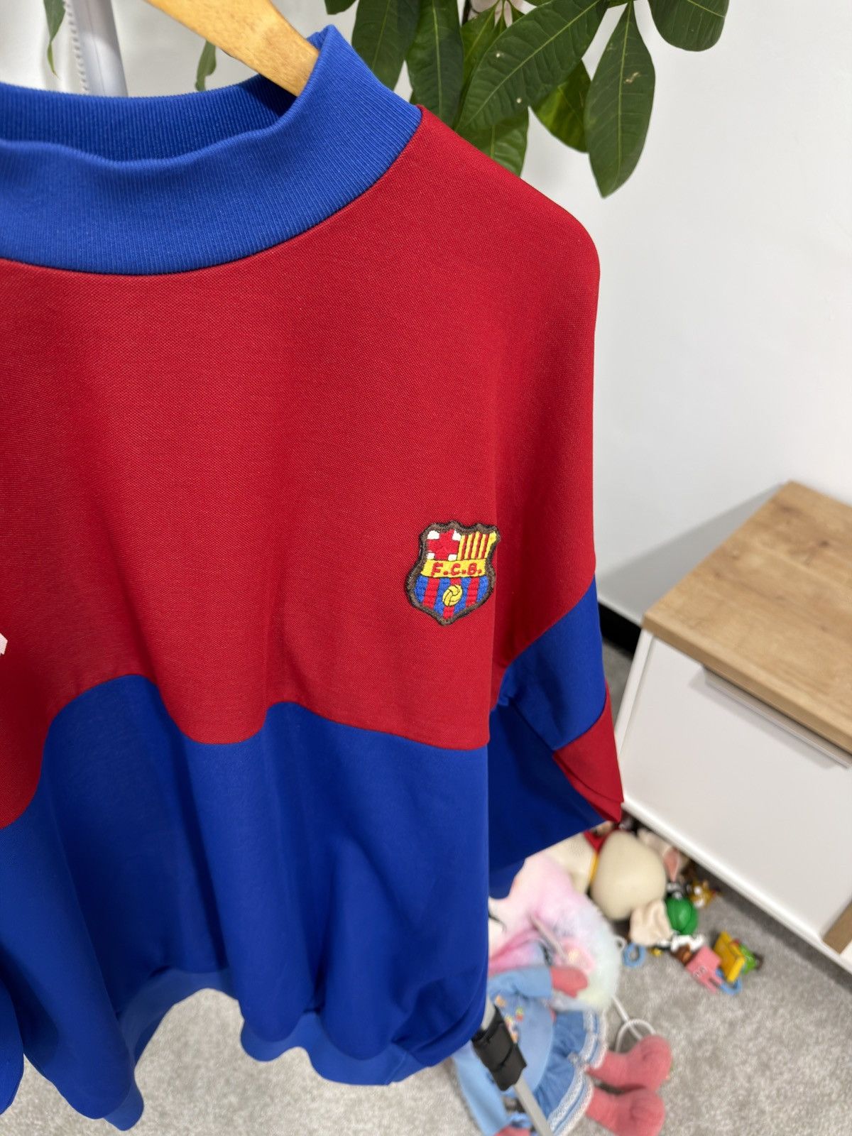 Jerzees Rare Vintage FC Barcelona Meyba Sweatshirt 80s/90s Size US L / EU 52-54 / 3 - 4 Thumbnail