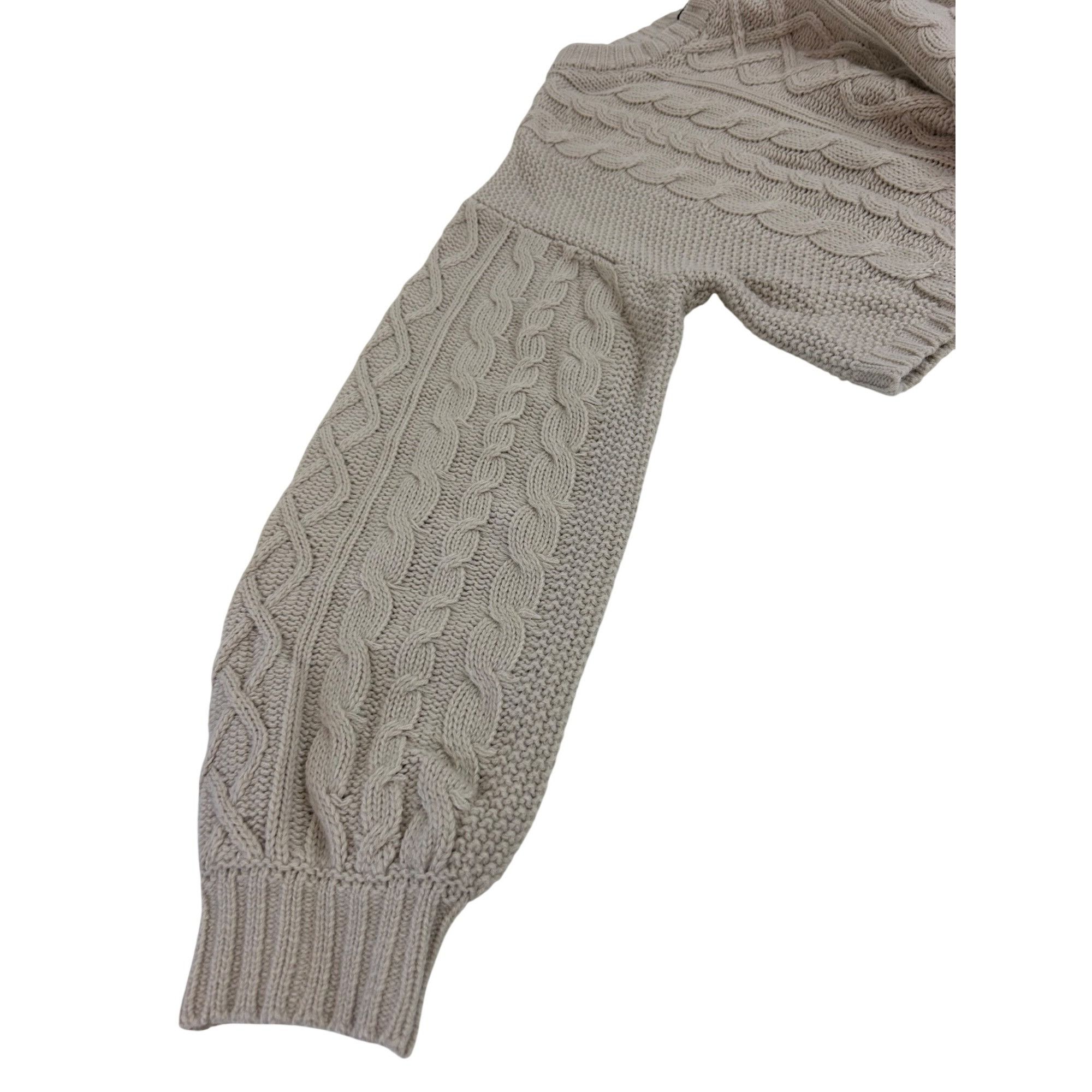 H&M H&M Divided Women’s Tan Sweater M Chunky Cable Knit Cropped Size M / US 6-8 / IT 42-44 - 18 Thumbnail
