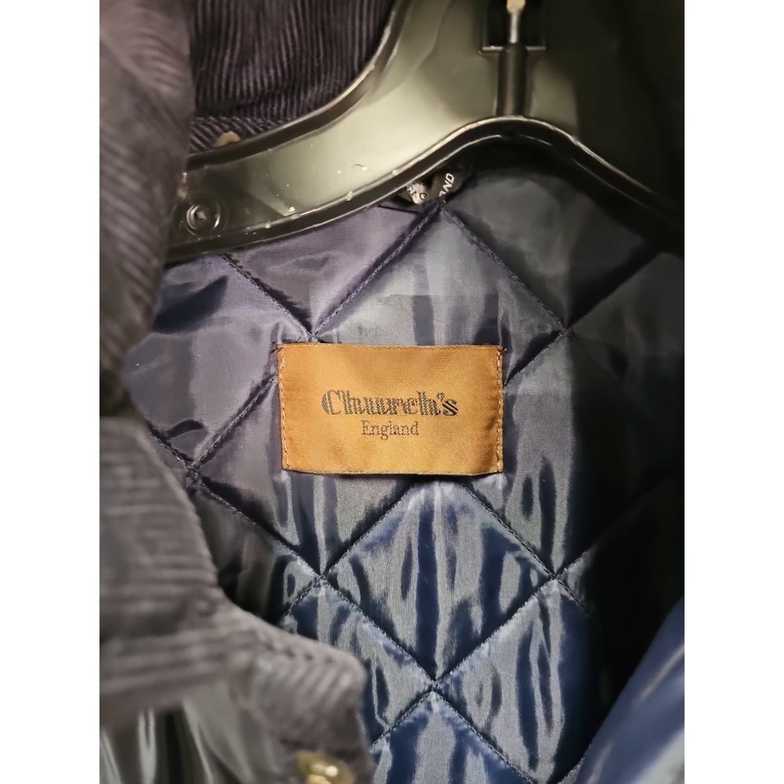 Lavenham VINTAGE Lavenham X Church's England Quilted Hooded Jacket Men XL Blue Quilted Hooded Coat Mens Xl Blue Size US XL / EU 56 / 4 - 4 Thumbnail