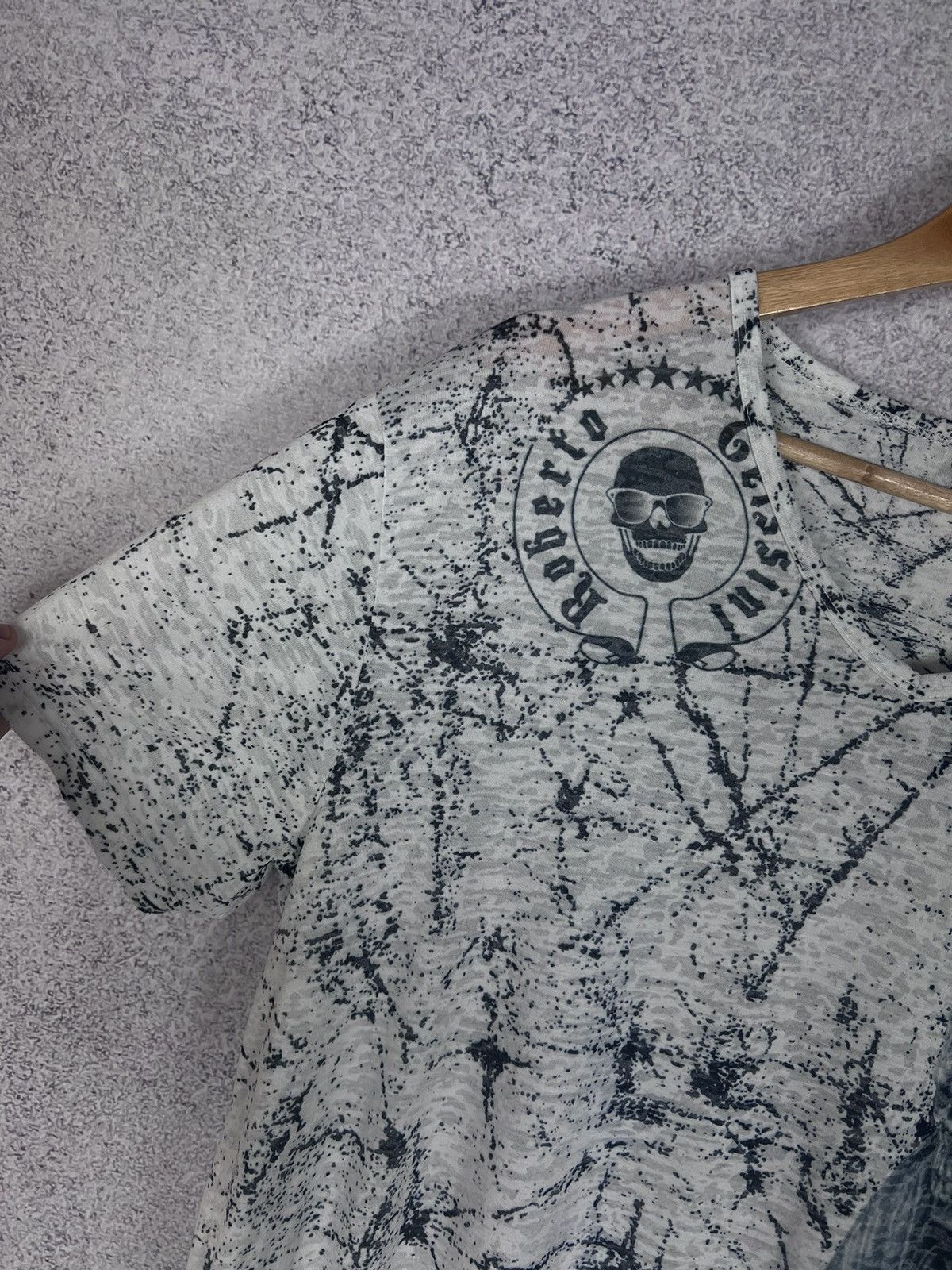 Designer Vintage Roberto Geissini American Skull T-Shirt Cowboy Tee Size US XL / EU 56 / 4 - 7 Thumbnail