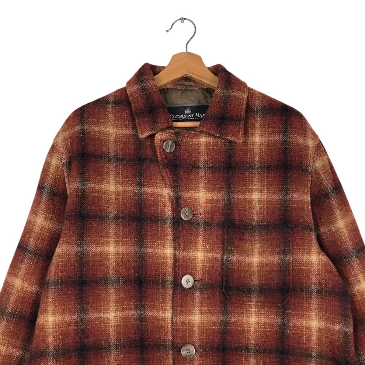 Japanese Brand 📌Vintage Wool Worker Jacket Zipper Crescent Max Tartan Size US M / EU 48-50 / 2 - 4 Thumbnail