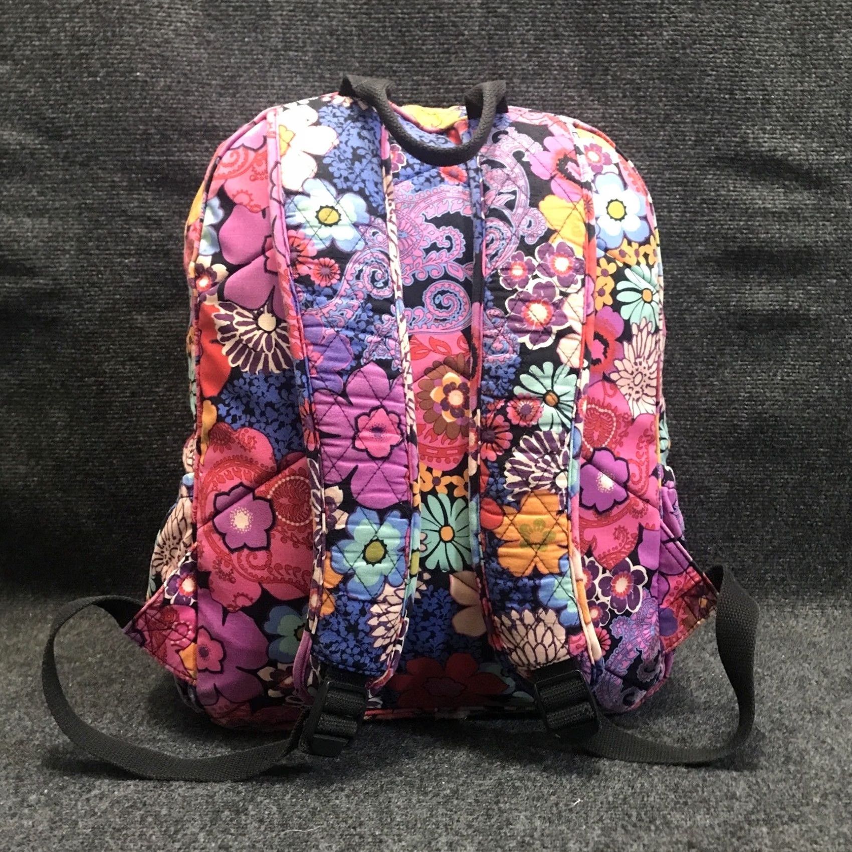 Vera Bradley Vera Bradley Campus Backpack Fiesta Floral Quilted Travel Bag 14314-G15 VBD17 Size ONE SIZE - 5 Thumbnail
