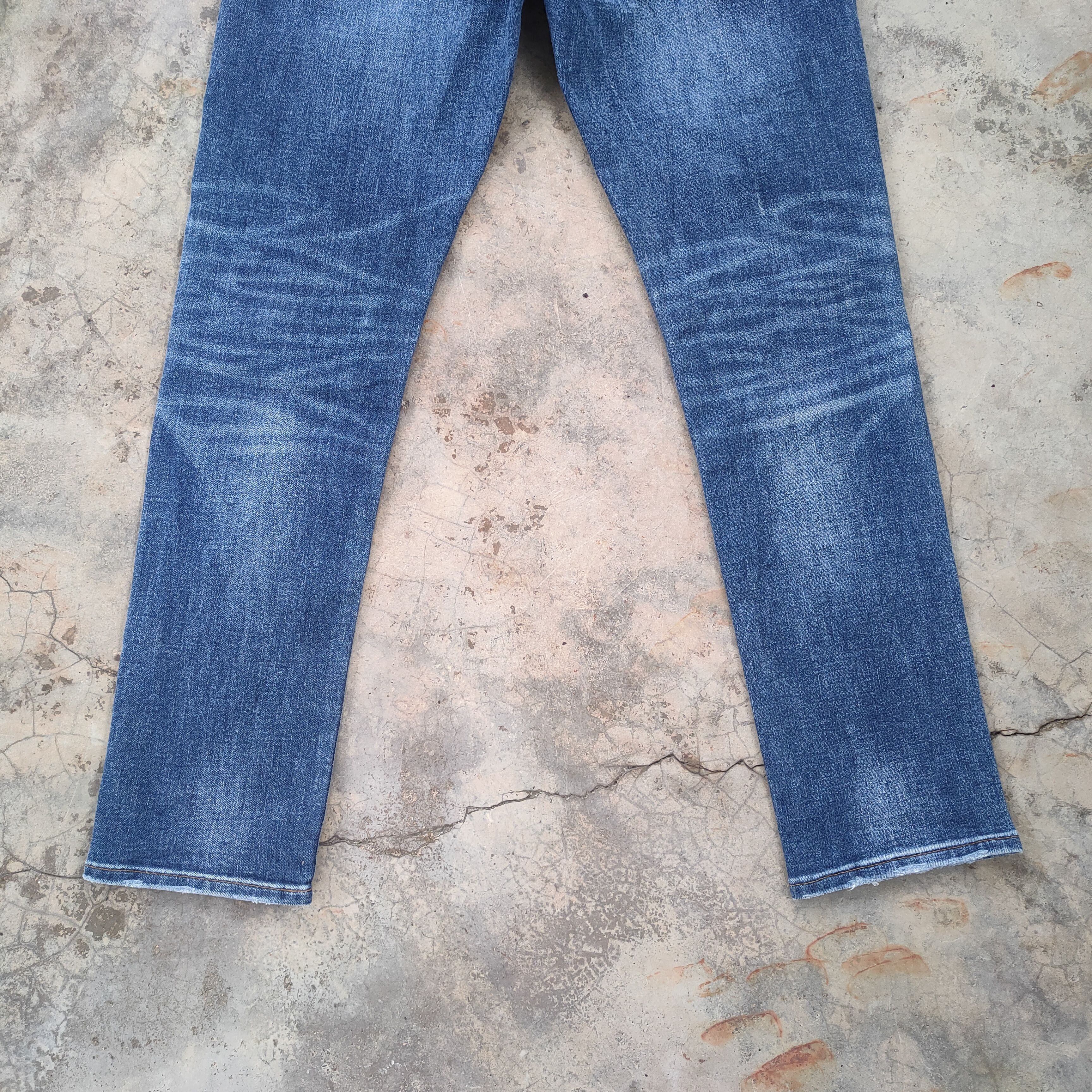 Japanese Brand × Jean × Vintage W32 VINTAGE JAPANESE SKINNY FADED DISTRESSED JEANS PANTS Size US 32 / EU 48 - 10 Thumbnail