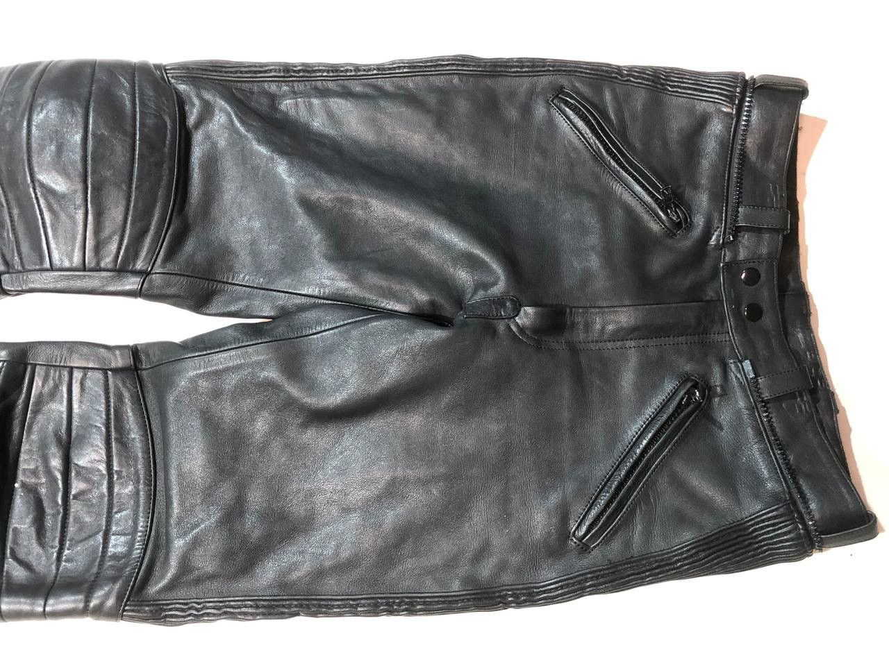 Vintage POLO Road Vintage Racing Moto Leather Pants Size US 30 / EU 46 - 9 Thumbnail