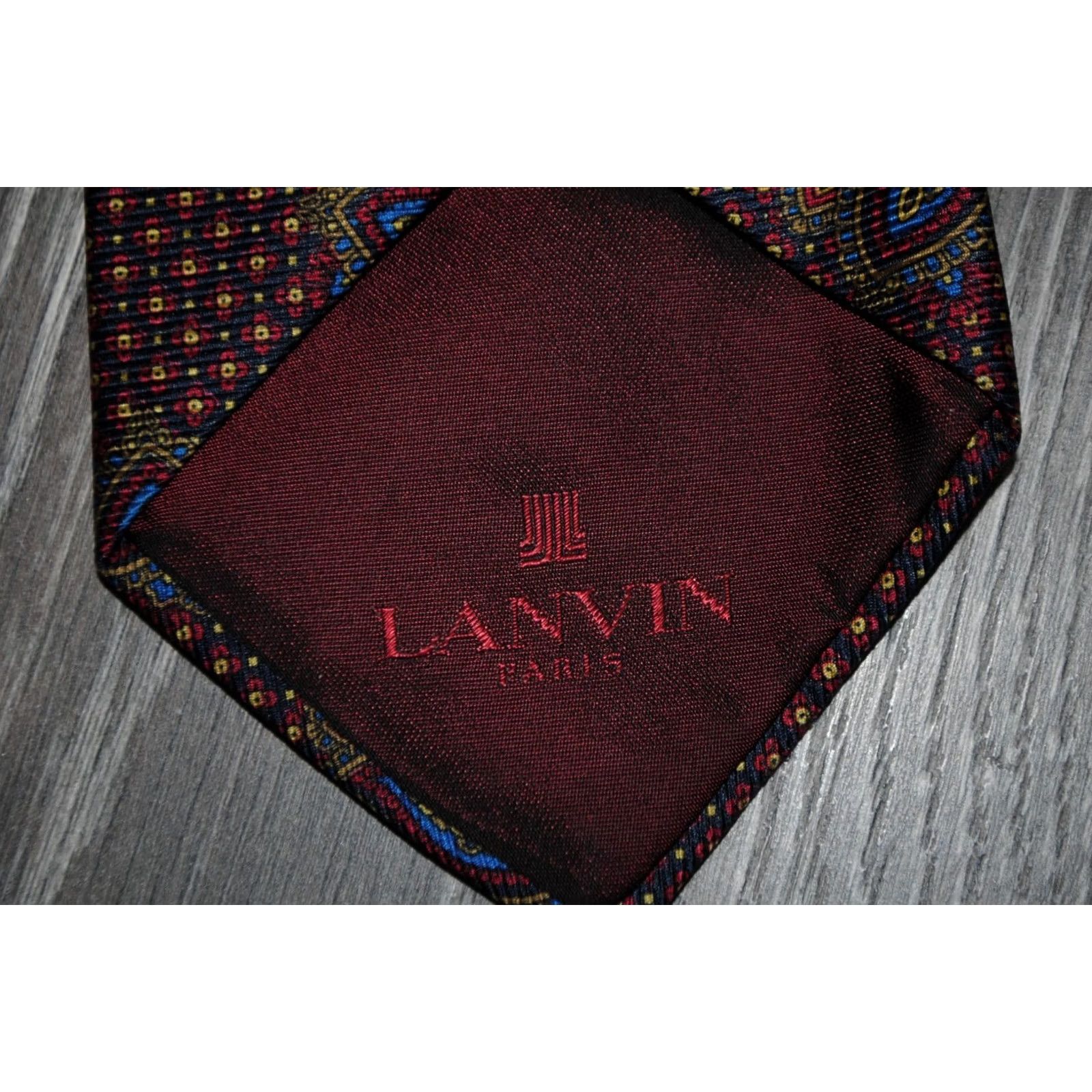 Lanvin Lanvin Paris Beautiful Paisley Design Silk Necktie Men Luxury Mint Condition Tie Size ONE SIZE - 6 Thumbnail