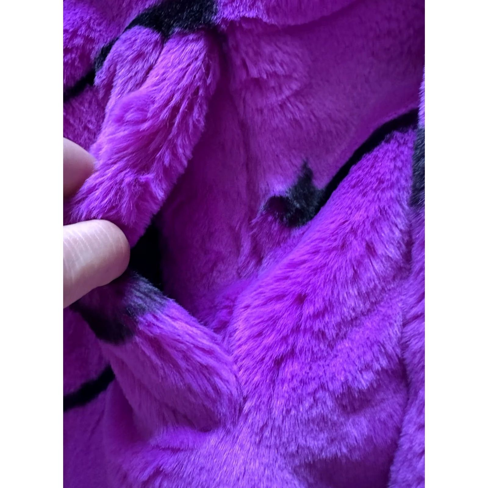 Nike Nike Plush Womens Large Faux Fur Jacket Purple RARE EUC Size L / US 10 / IT 46 - 4 Thumbnail