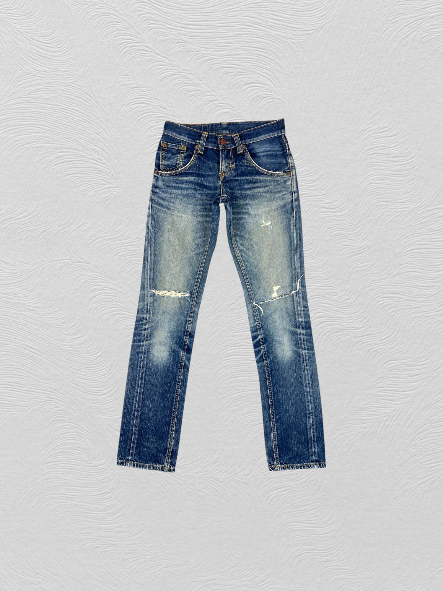 Japanese Brand Distressed Blue Vintage Edwin Jeans 29x32 Denim- JN3539 Size 29" - 1 Thumbnail