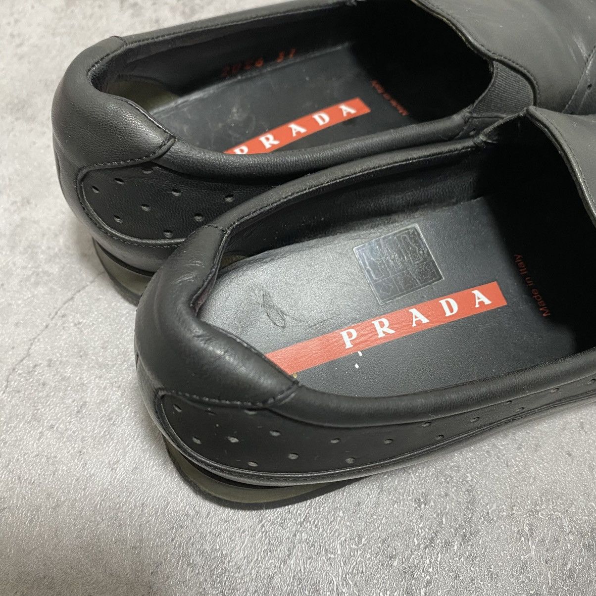 Prada PRADA RED TAB LEATHER SLIP-ON SHOES Size US 7 / EU 40 - 4 Thumbnail