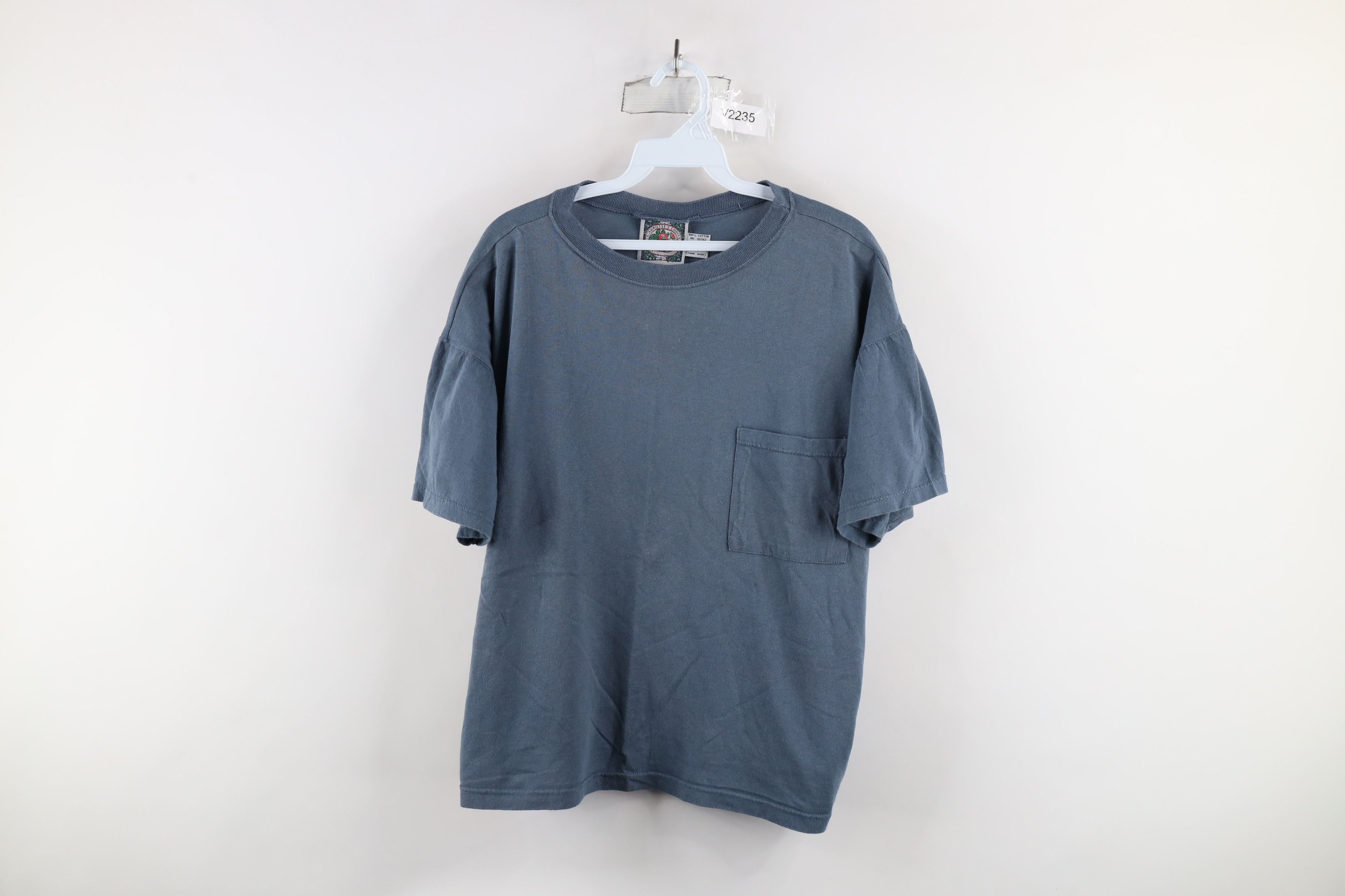 Vintage Vintage 90s Streetwear Blank Cropped Fit Pocket T-Shirt Size M / US 6-8 / IT 42-44 - 1 Thumbnail