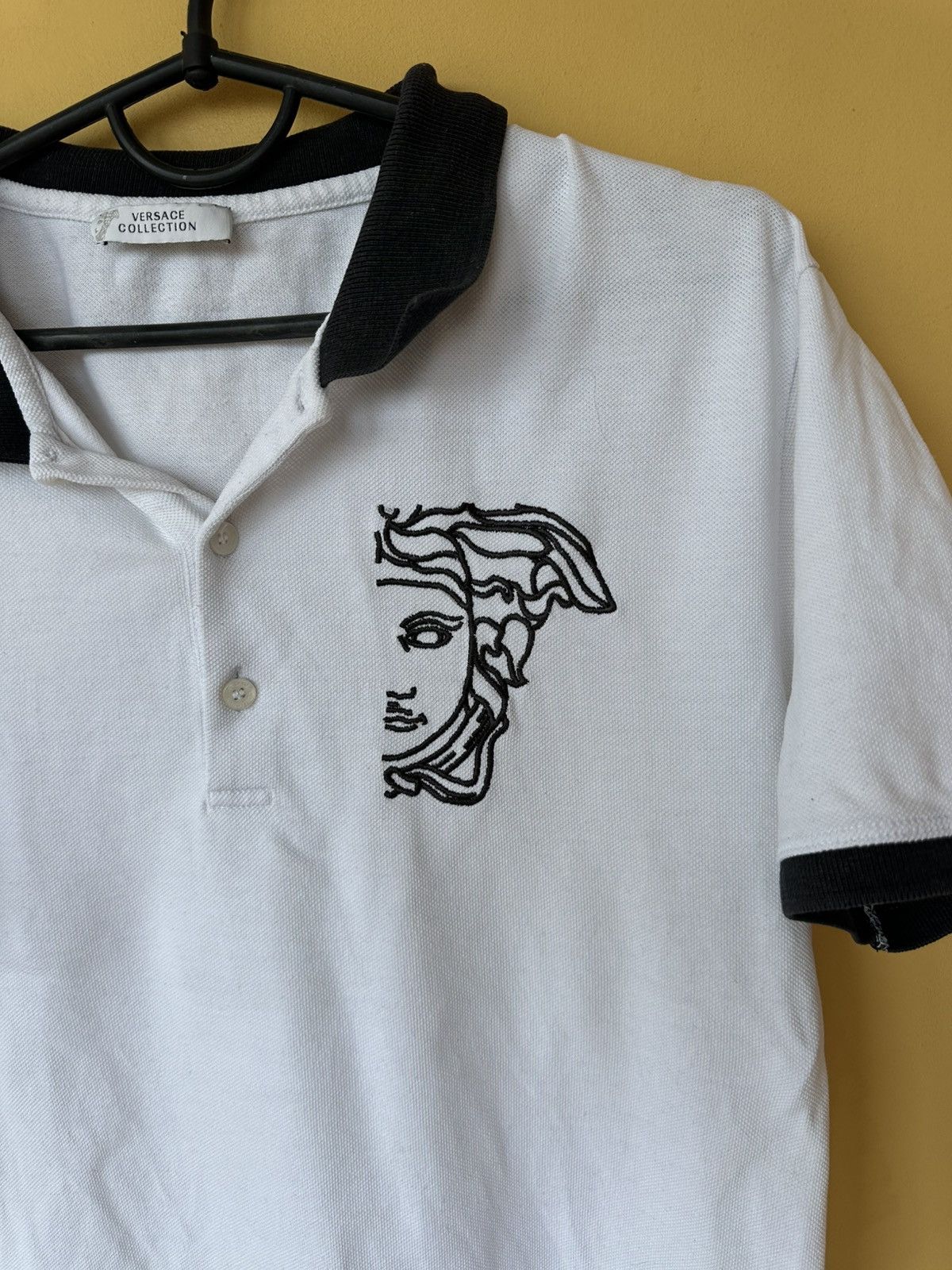 Versace Versace Collection Polo Mens Size L Big Logo MEDUSA White Size US L / EU 52-54 / 3 - 2 Thumbnail