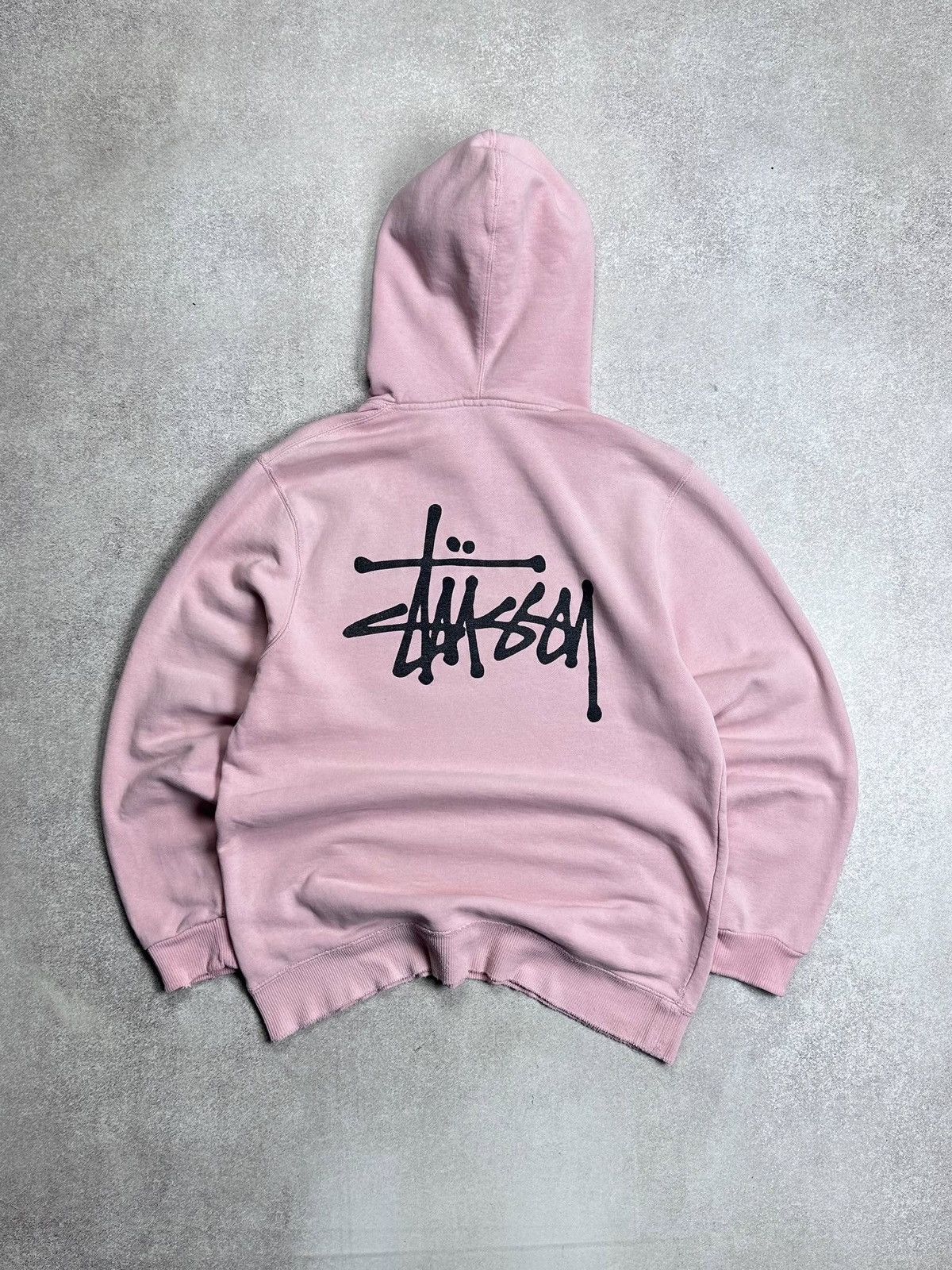 Vintage Stussy Big Logo Boxy Hoodie M