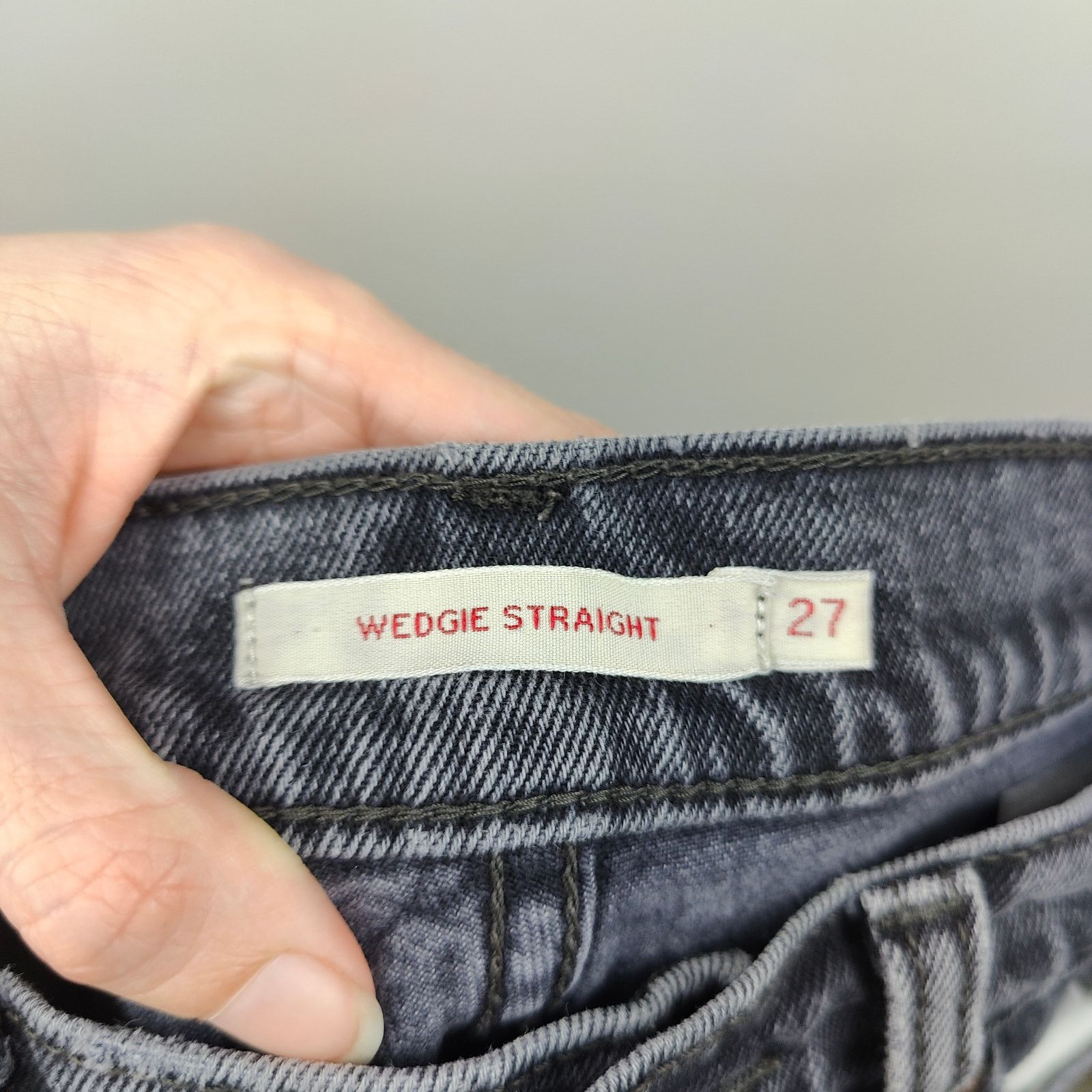 Levi's Levis Wedgie Straight Jeans Womens 27 That Girl Charcoal Size 27" / US 4 / IT 40 - 6 Thumbnail