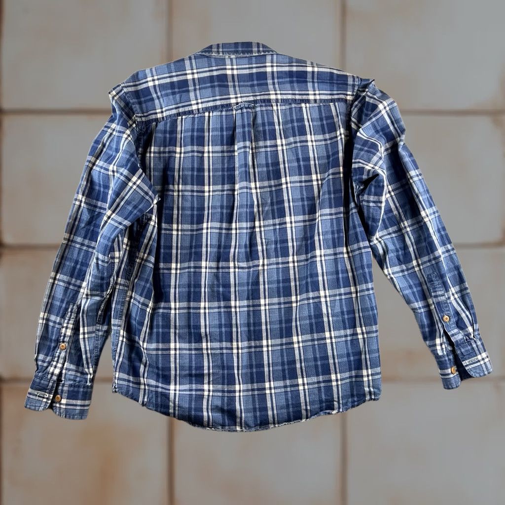 Lucky Brand Lucky Brand Button-Up Shirt Mens L True Indigo Blue Plaid Western Classic Fit Long Sleeve Collared Button-Up Mens Regular Blue Western Plaid Shirt Size US L / EU 52-54 / 3 - 1 Thumbnail