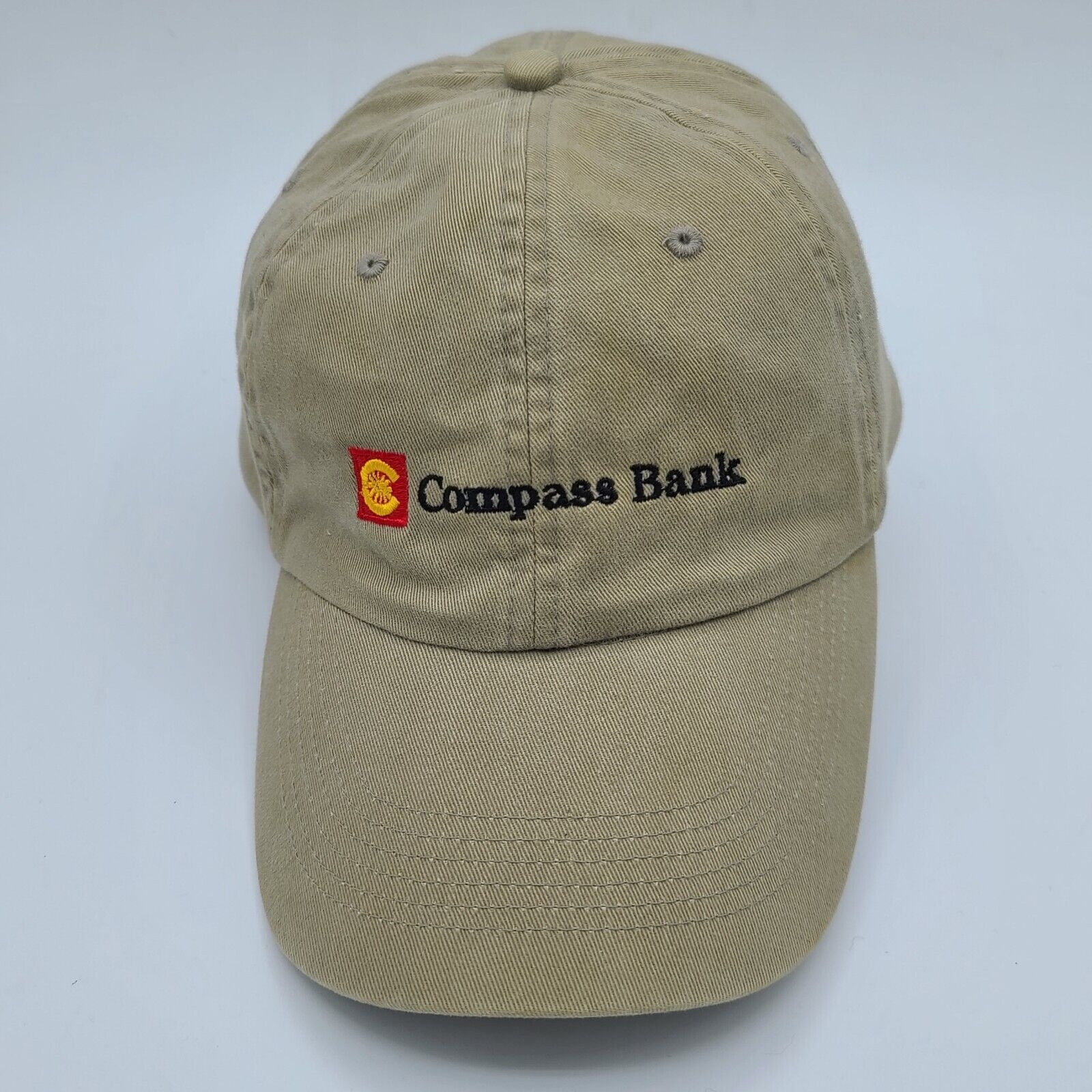 SIVA VINTAGE Compass Bank Hat Beige Cotton Strap Baseball Cap Size ONE SIZE - 1 Thumbnail