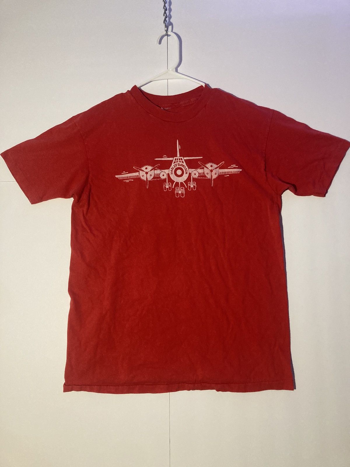 Harley Davidson × Vintage Vintage 80’s Harley Davidson Plane Tee Size US M / EU 48-50 / 2 - 2 Thumbnail
