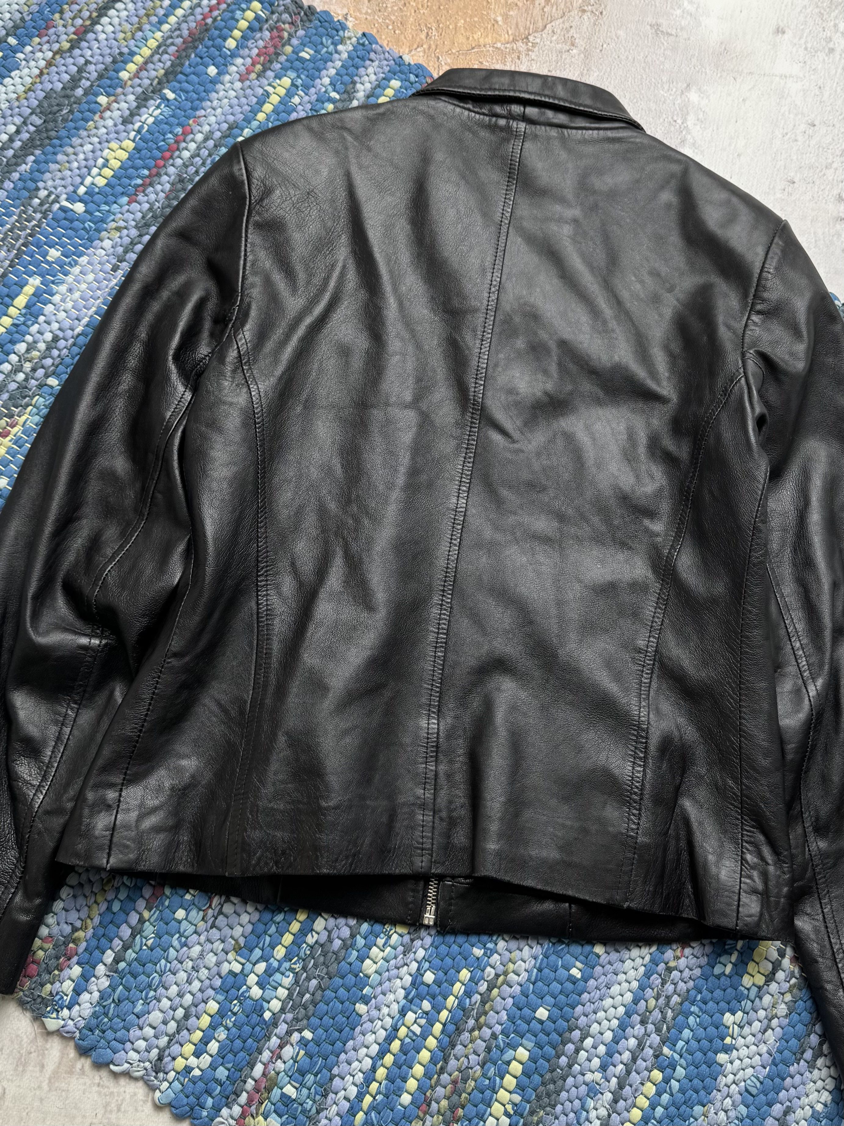 Vintage Vintage Real Leather Jacket Fitted Minimalist Classic Jacket Size M / US 6-8 / IT 42-44 - 9 Thumbnail