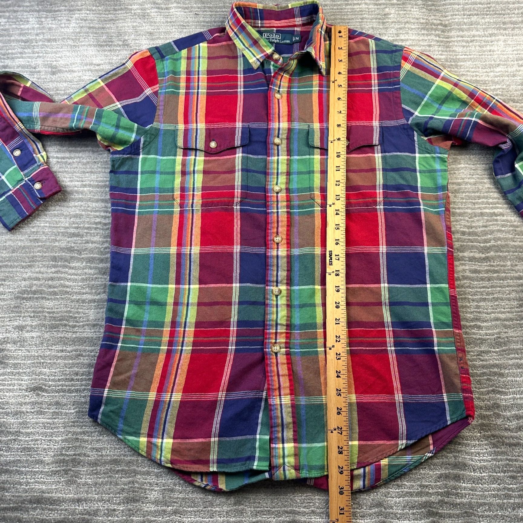 Polo Ralph Lauren Polo Ralph Lauren Shirt Medium Double Pocket Button Up Southwestern Work Mens Size US M / EU 48-50 / 2 - 8 Thumbnail