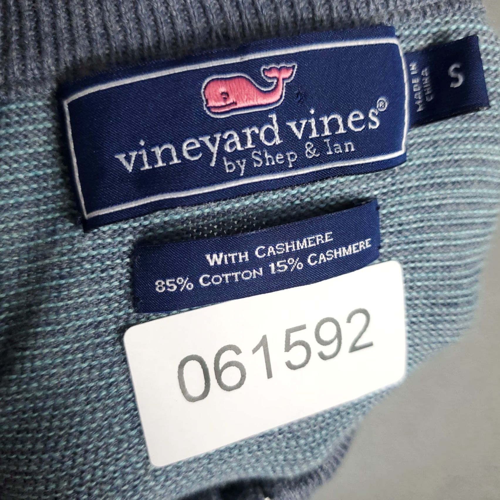 Vineyard Vines VINEYARD VINES Sweater Pullover Mens Small 1/4 Zip Cashmere Blue Casual Preppy Size US S / EU 44-46 / 1 - 8 Thumbnail
