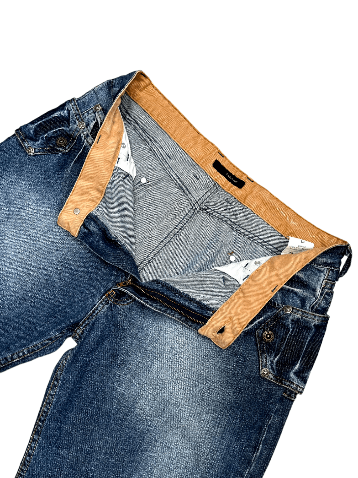 Dsquared2 💀 DSQUARED2 VINTAGE JEANS ITALY SKULL NAVY LUXURY Y2K DENIM Size US 38 / EU 54 - 6 Thumbnail