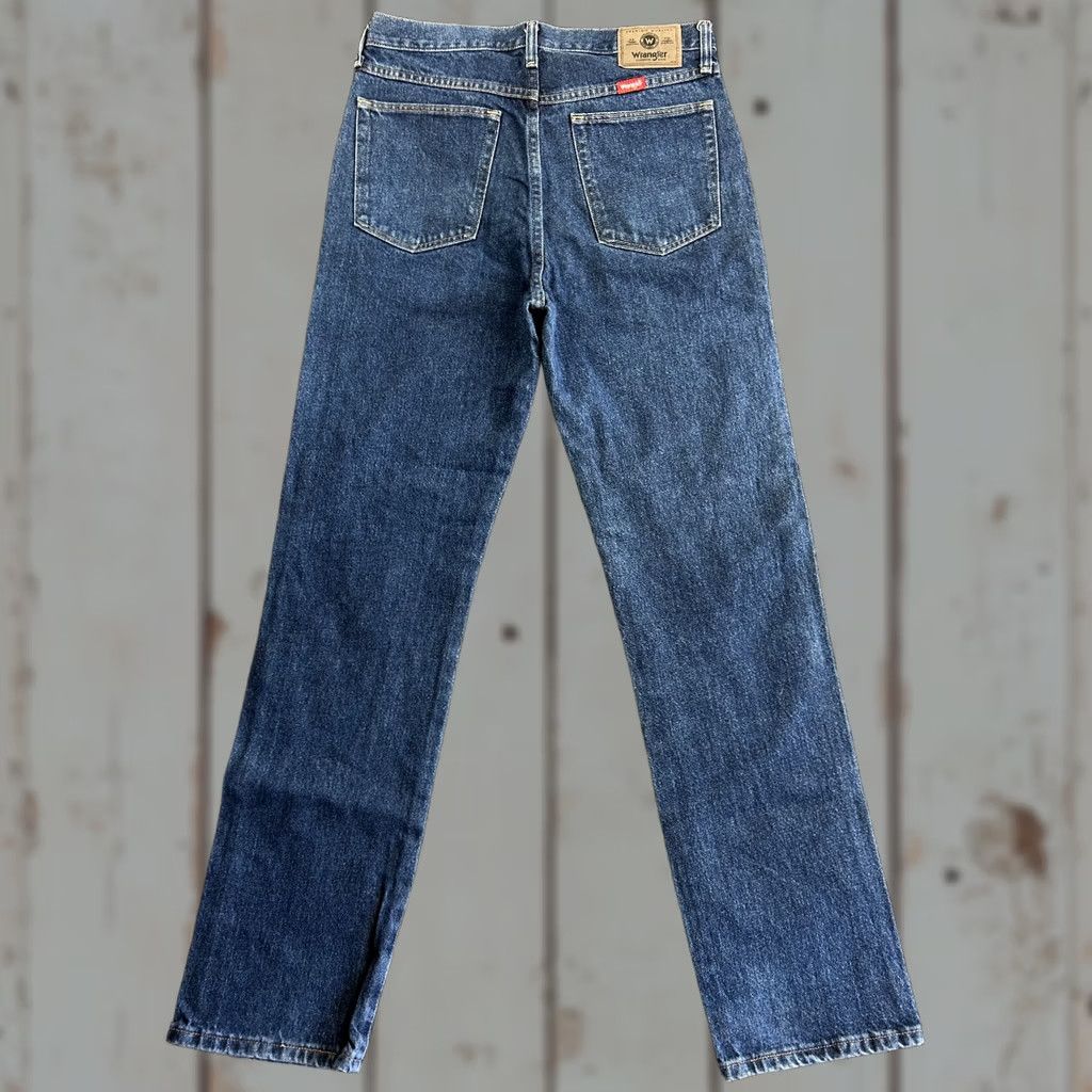 Wrangler VINTAGE Wrangler Jeans Regular Fit 33 x 34 Blue Denim 96501MR Work Cowboy Jeans Men Regular 33 Blue Denim Size US 33 - 1 Thumbnail