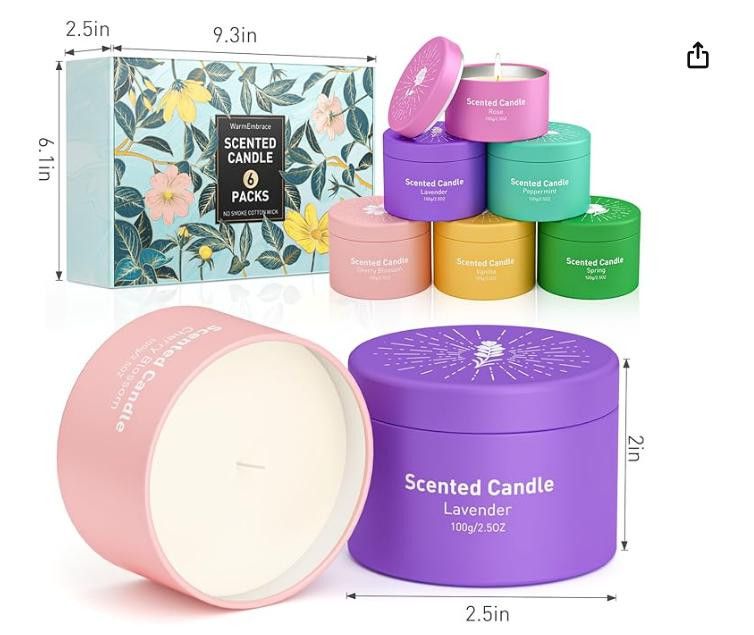 NBDN Nobrandedon Candle Set of 6 Packs, Over 96+ Hours of Burn Time Size ONE SIZE - 1 Thumbnail