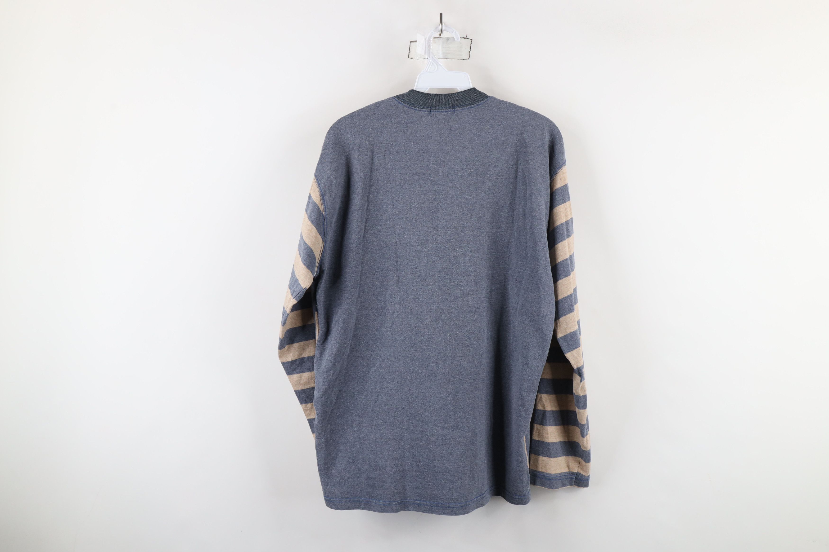 Vintage Vintage 90s Streetwear Striped Block Long Sleeve T-Shirt Size US M / EU 48-50 / 2 - 8 Thumbnail
