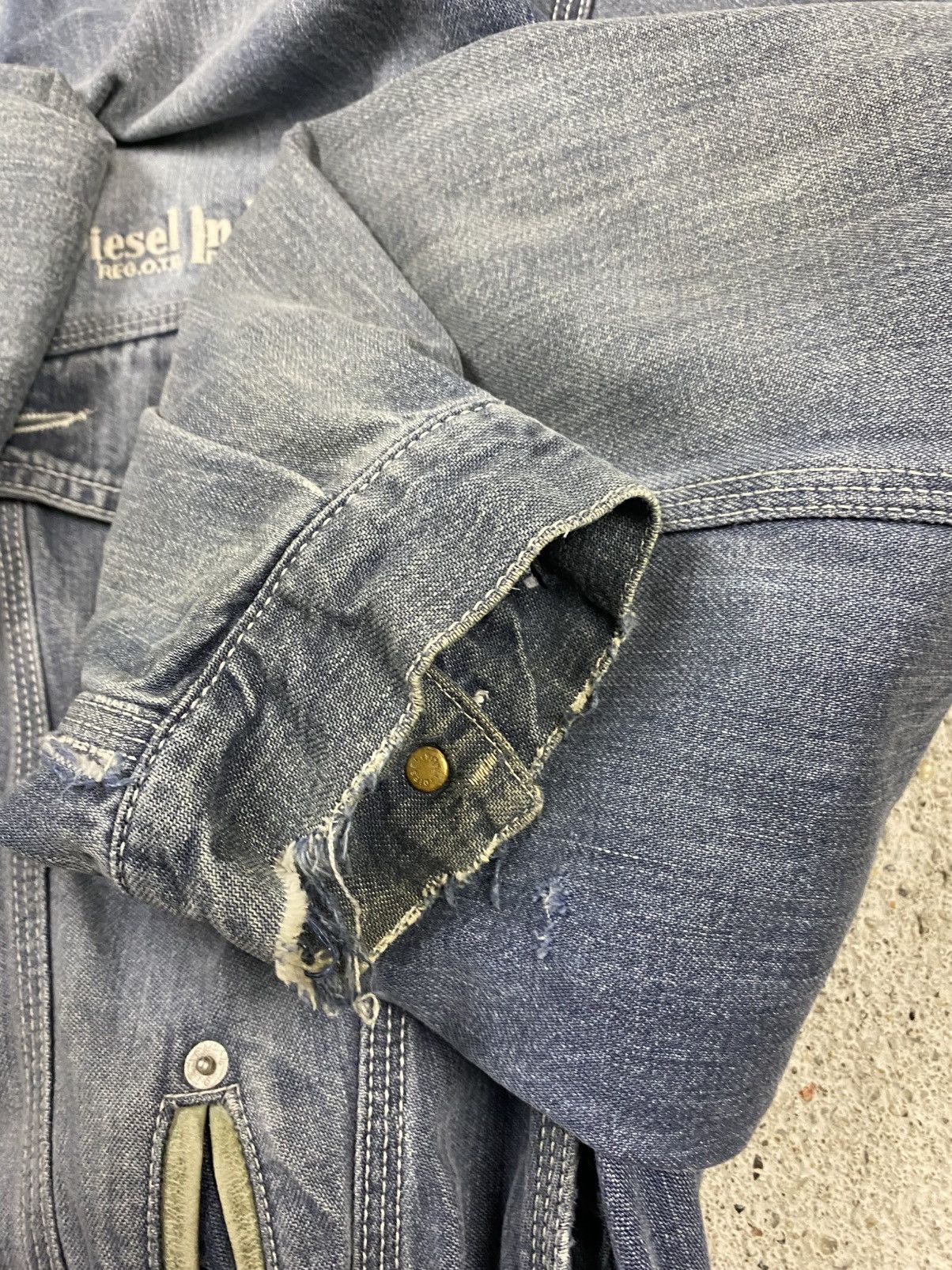 Diesel Diesel denim jacket vintage trashed made in italy archive Size US XXL / EU 58 / 5 - 20 Thumbnail