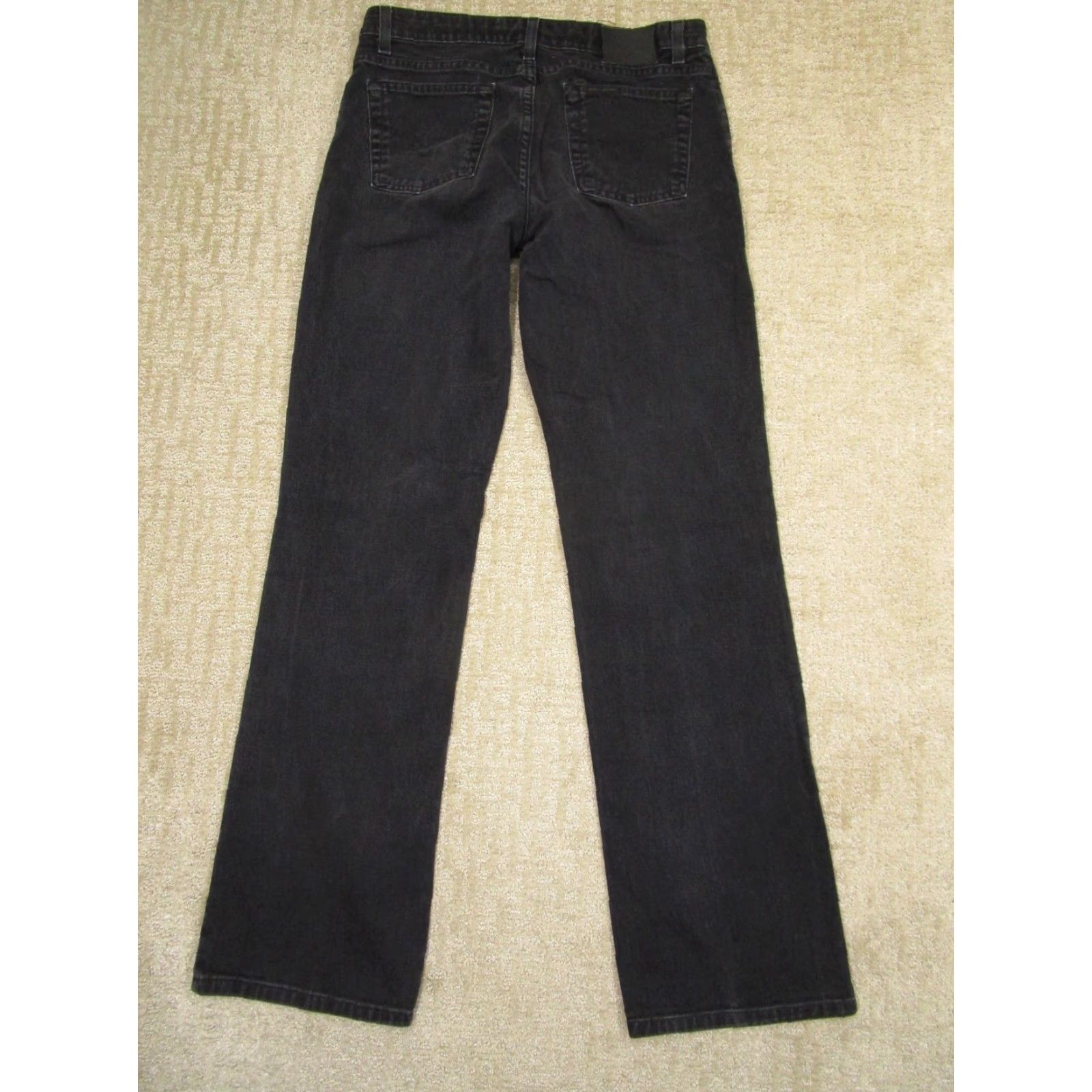 Harley Davidson VINTAGE Harley-Davidson Jeans Women 10 Black Bootcut Denim 5-Pocket Motorcycle Biker Logo Tall Pants Mens? Size 32" / US 10 / IT 46 - 3 Thumbnail