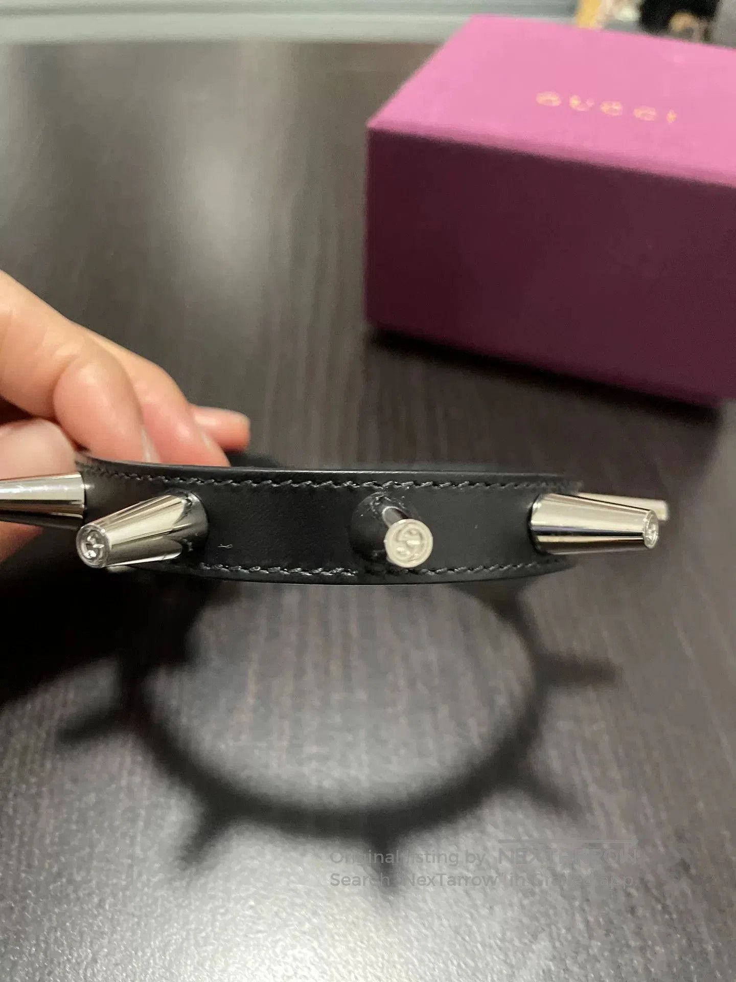Gucci gucci studded leather choker with g logo. Size ONE SIZE - 3 Thumbnail