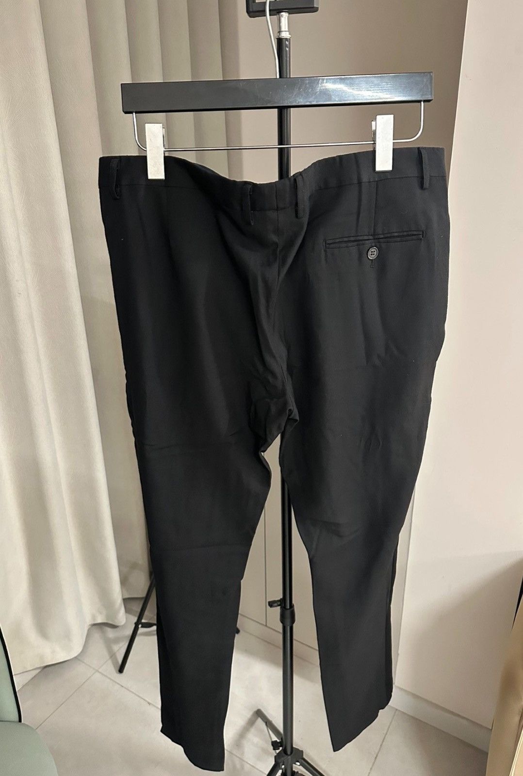 Saint Laurent Paris Saint Laurent SLP 2014SS Pure Black Wool Cigarette Pants Size US 36 / EU 52 - 2 Thumbnail