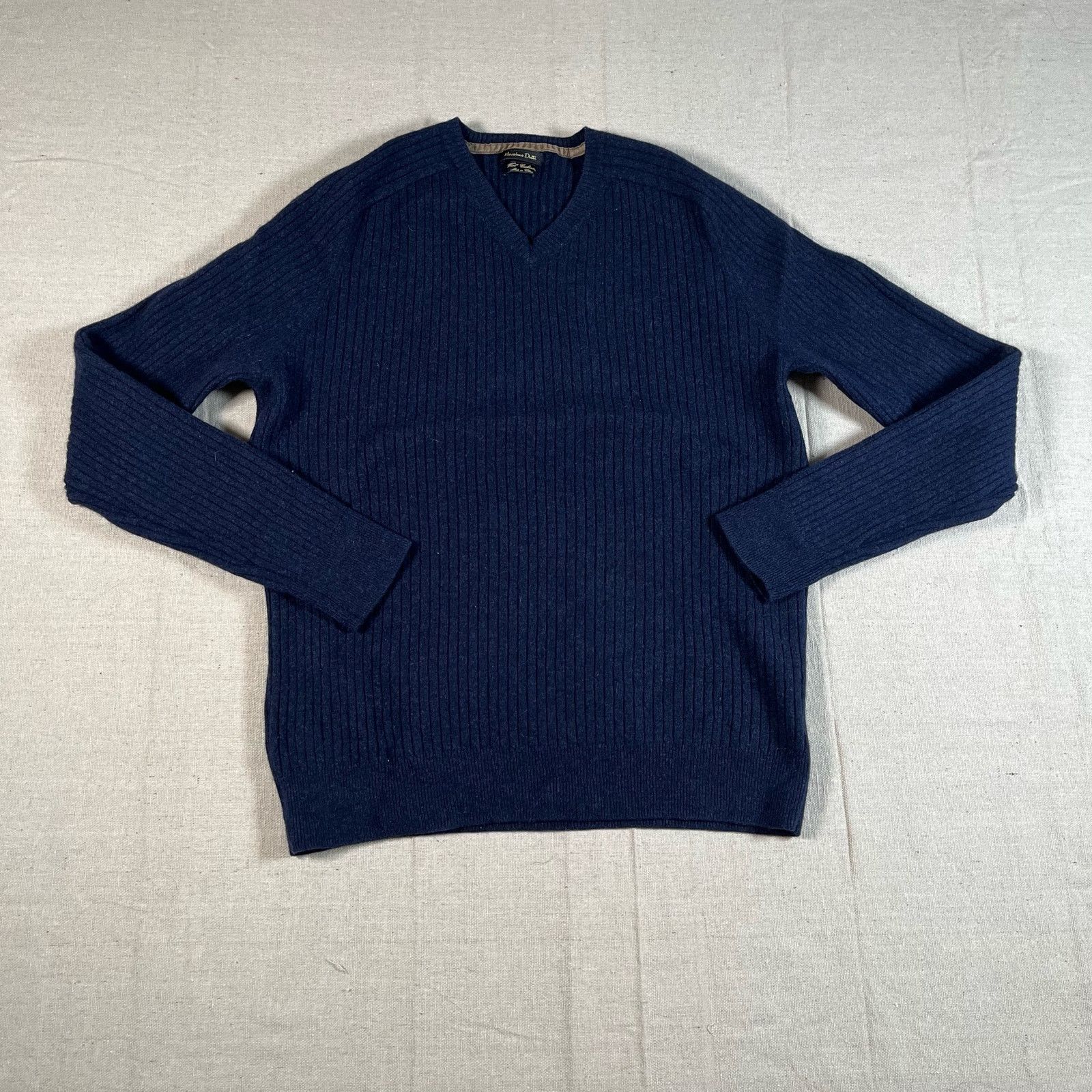 Massimo Dutti Massimo Dutti womens Large cashmere wool sweater Navy Blue Size L / US 10 / IT 46 - 1 Thumbnail