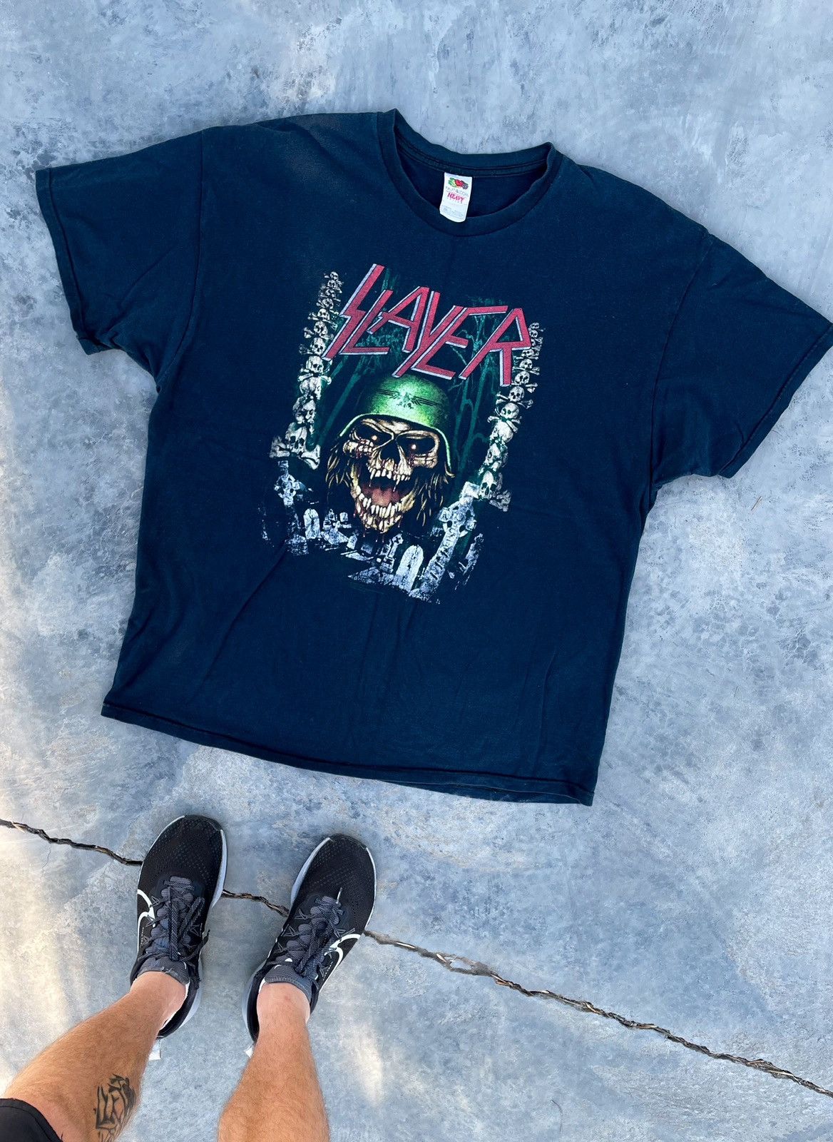 Band Tees Vintage Slayer 2005 Graphic Band T-Shirt Rare Faded Y2k Tee Size US XL / EU 56 / 4 - 1 Thumbnail