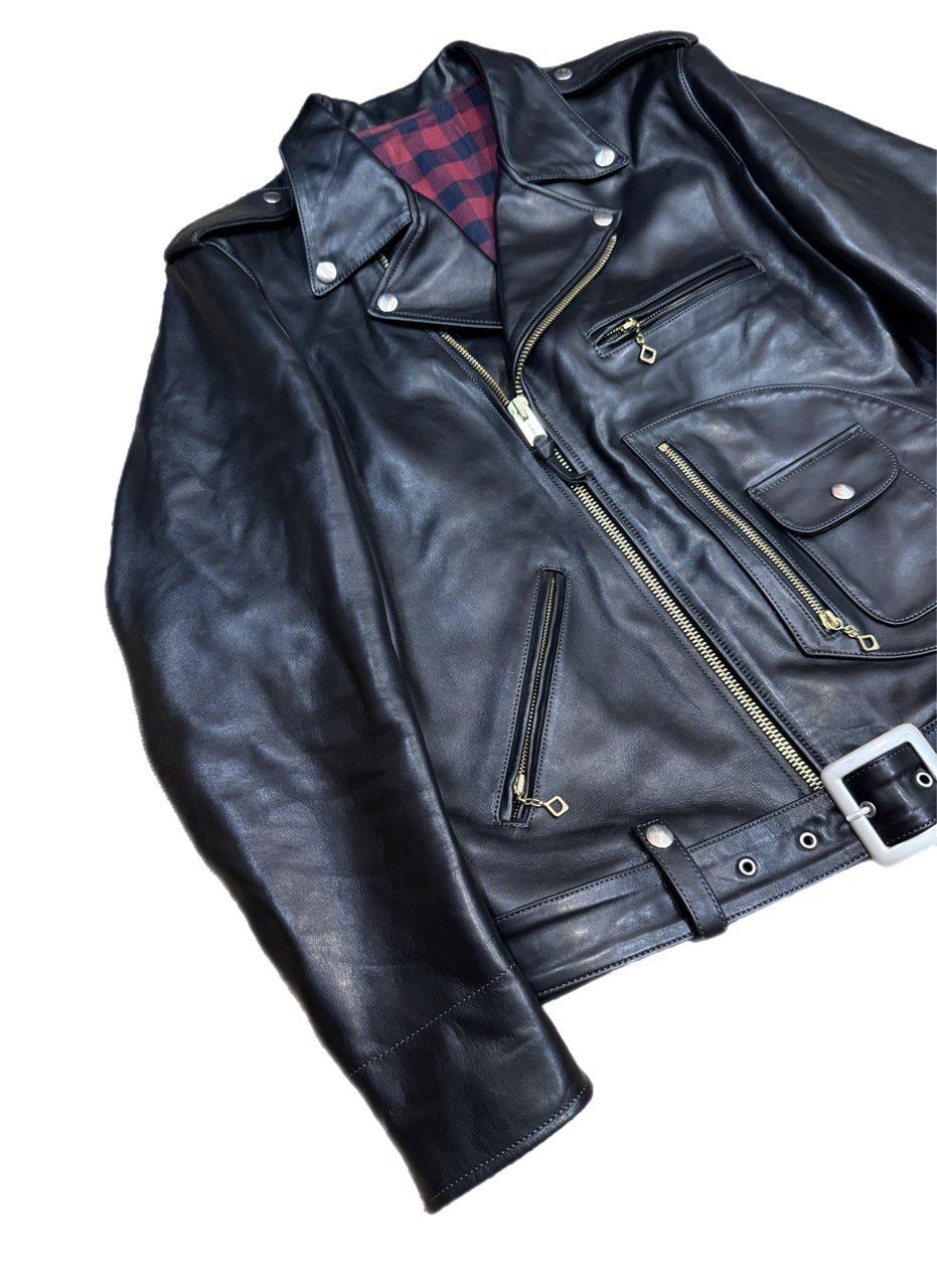 Vintage D Pocket Horsehide Motorcycle Leather Biker Jacket Size US M / EU 48-50 / 2 - 2 Thumbnail