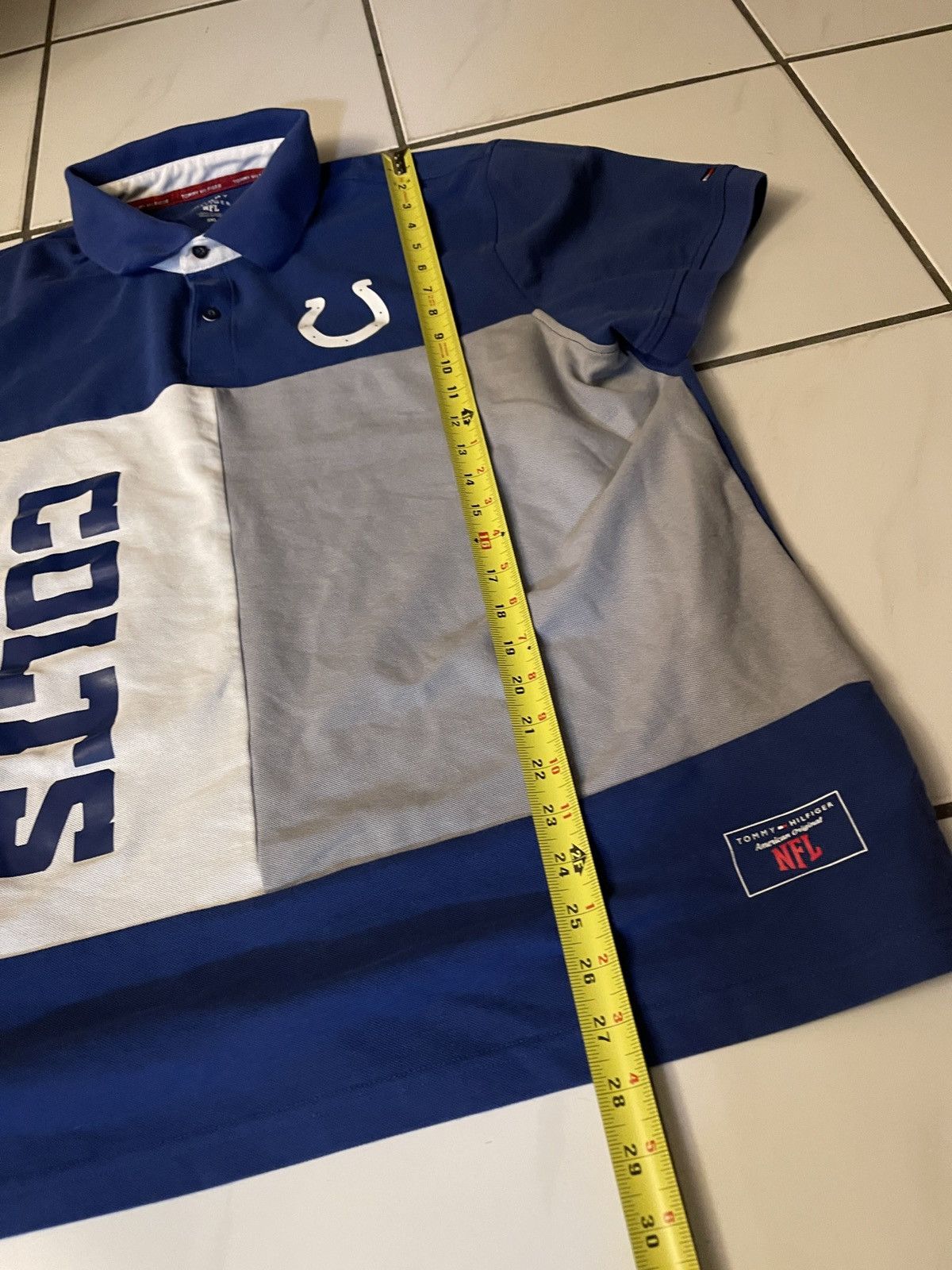 Tommy Hilfiger Tommy Hilfiger Royal Blue Gray Indianapolis Colts Polo Shirt Size US XXL / EU 58 / 5 - 5 Thumbnail