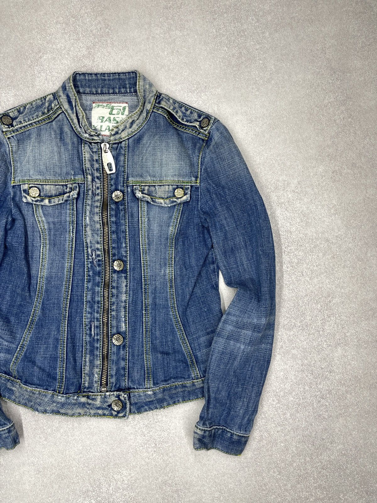 Miss Sixty Vintage Miss Sixty Denim Jacket Zip Up Biker Style Blue Y2K Size XL / US 12-14 / IT 48-50 - 3 Thumbnail