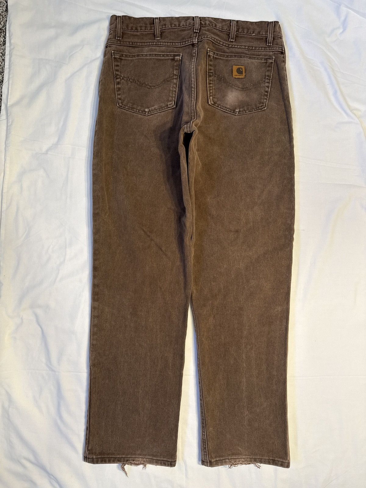 Carhartt Vintage 90s Carhartt Faded Brown Denim Jeans Size US 36 / EU 52 - 1 Thumbnail