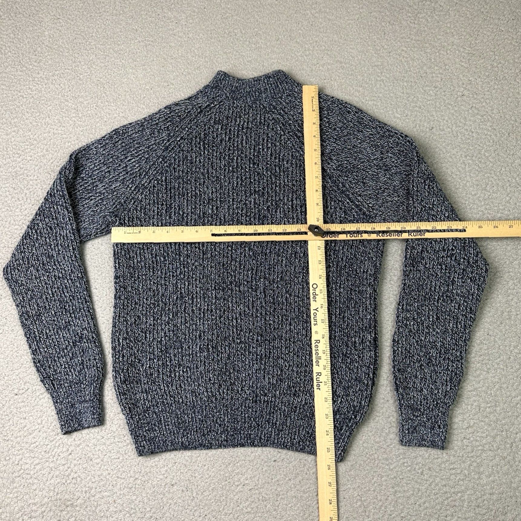 Uniqlo Uniqlo Sweater Mens Small Blue Mock Neck Cotton Blend Knit Jumper Pullover Gray Size US S / EU 44-46 / 1 - 6 Thumbnail