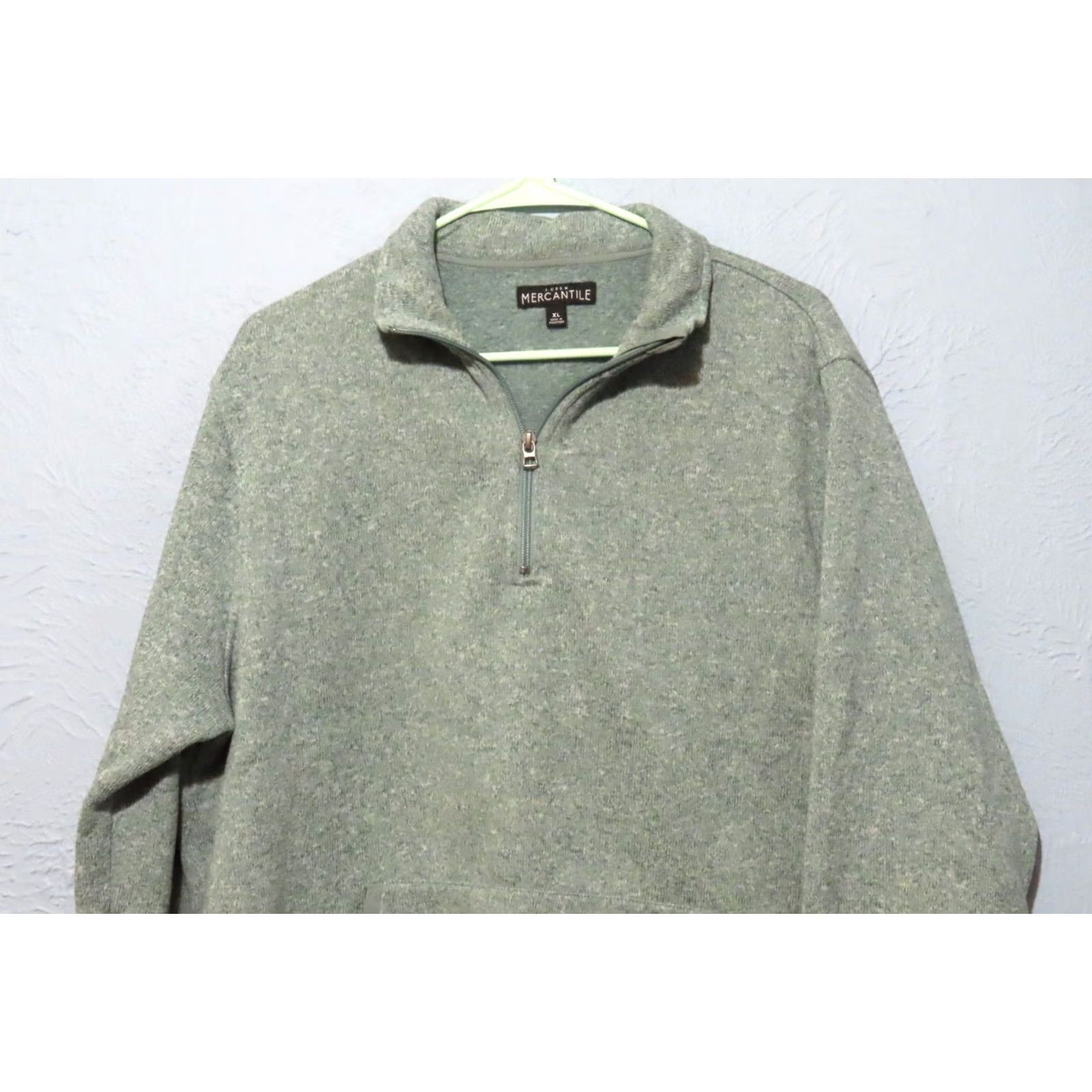 J.Crew J.CREW Mercantile Sweater Men XL Green Fleece Mock Neck Pullover Long Sleeve Casual Knit Ready-to-Wear Size US XL / EU 56 / 4 - 3 Thumbnail