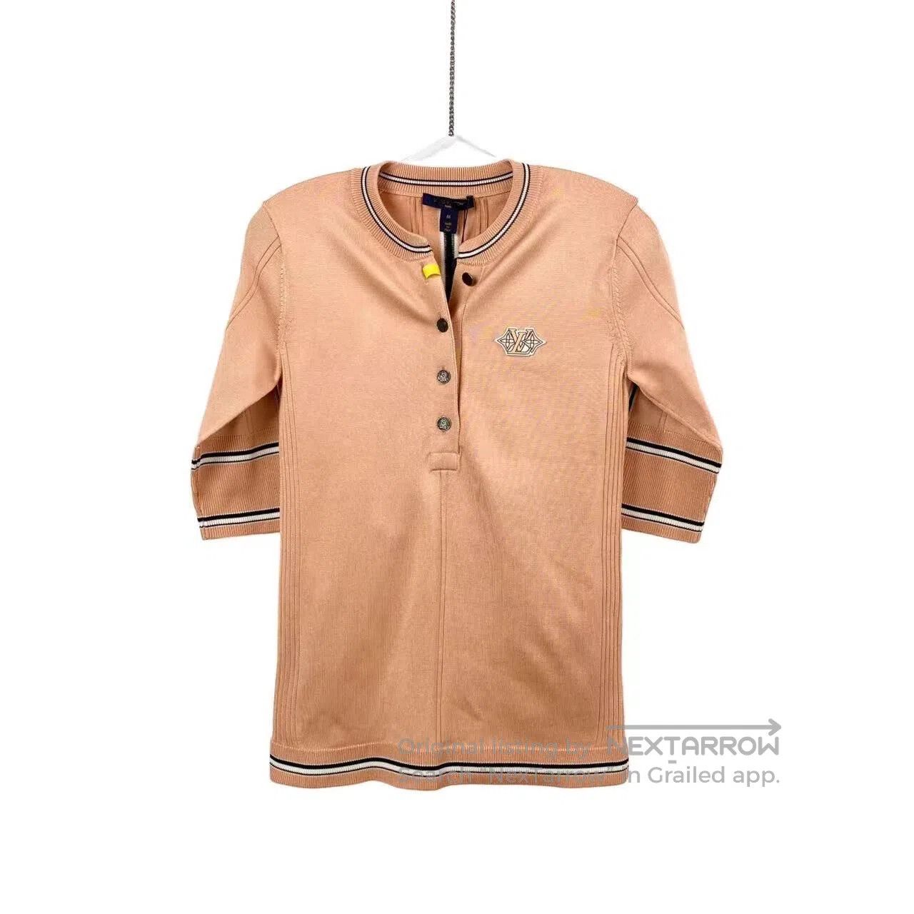 Louis Vuitton Louis Vuitton 23SS striped logo print five-quarter sleeve Size XS / US 0-2 / IT 36-38 - 1 Thumbnail