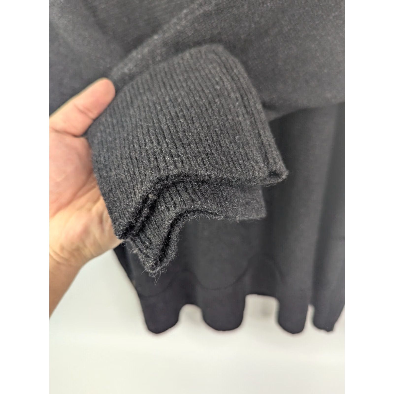 Soft Surroundings Soft Surroundings Black Cowl Neck Modal Wool Cashmere Knit Sweater One Size Size ONE SIZE - 3 Thumbnail